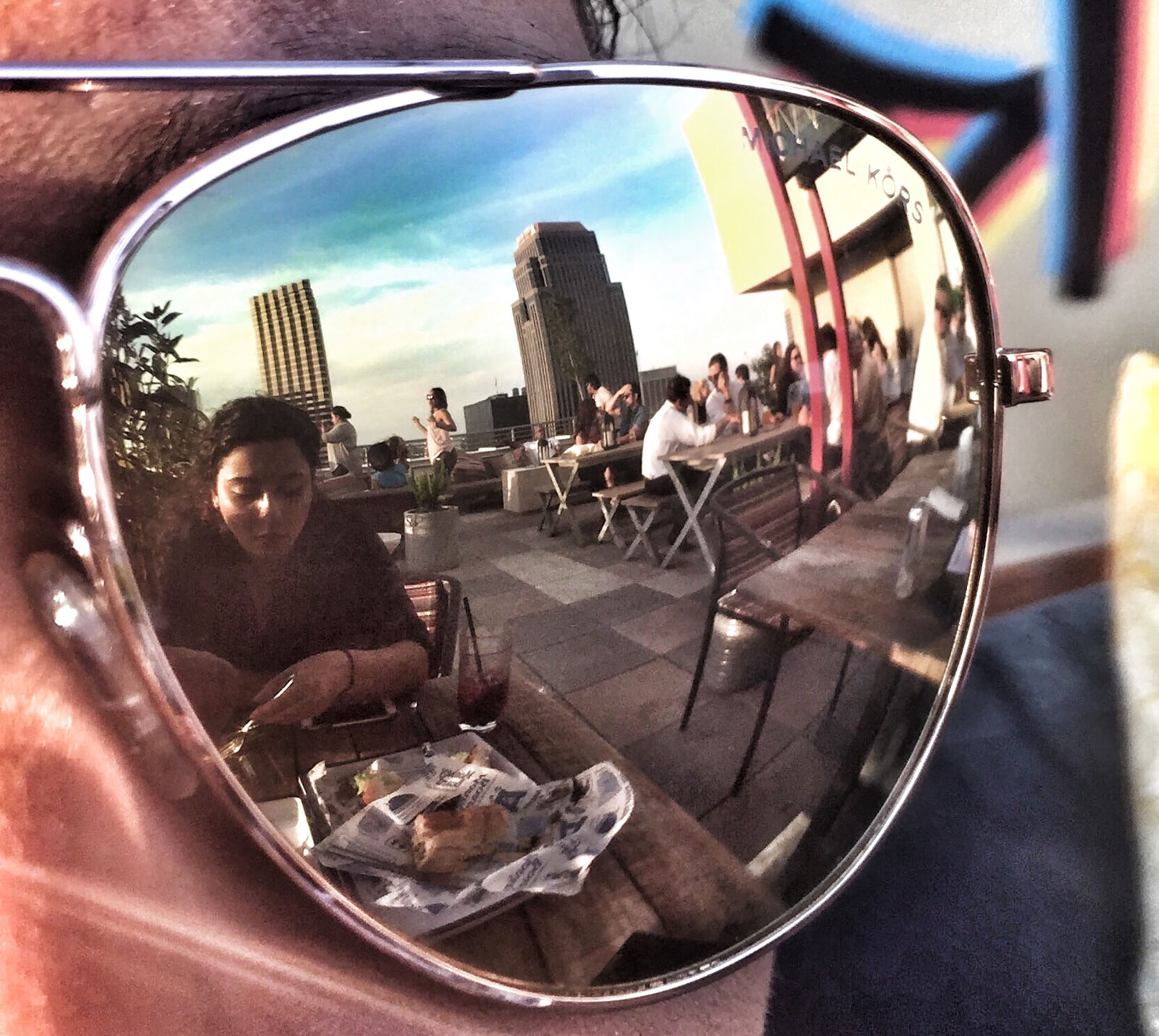 iPhone 6 back camera 4.15mm f/2.2 sample photo. Rooftop, shades, view photography