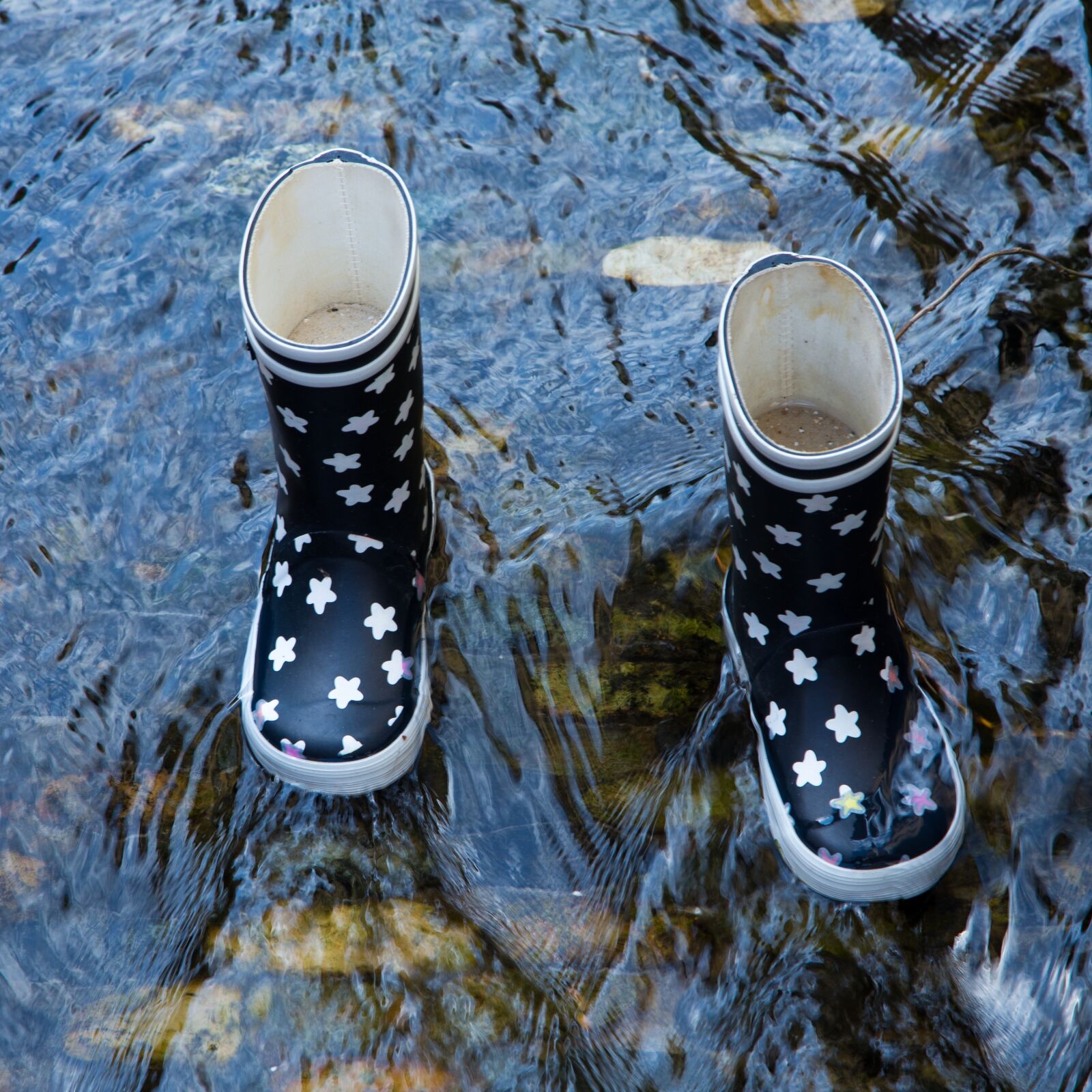 Canon EOS 6D + Canon EF 24-105mm F4L IS USM sample photo. Children, water, rubber boots photography