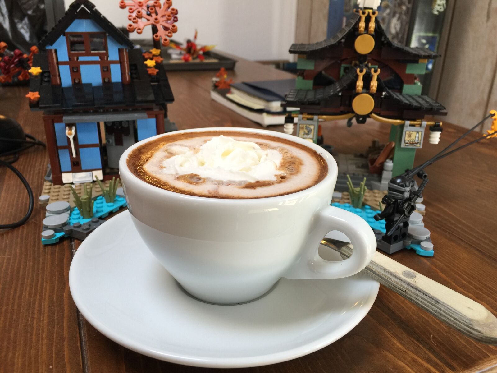 iPhone 6 Plus back camera 4.15mm f/2.2 sample photo. Mocha, hot chocolate, legos photography