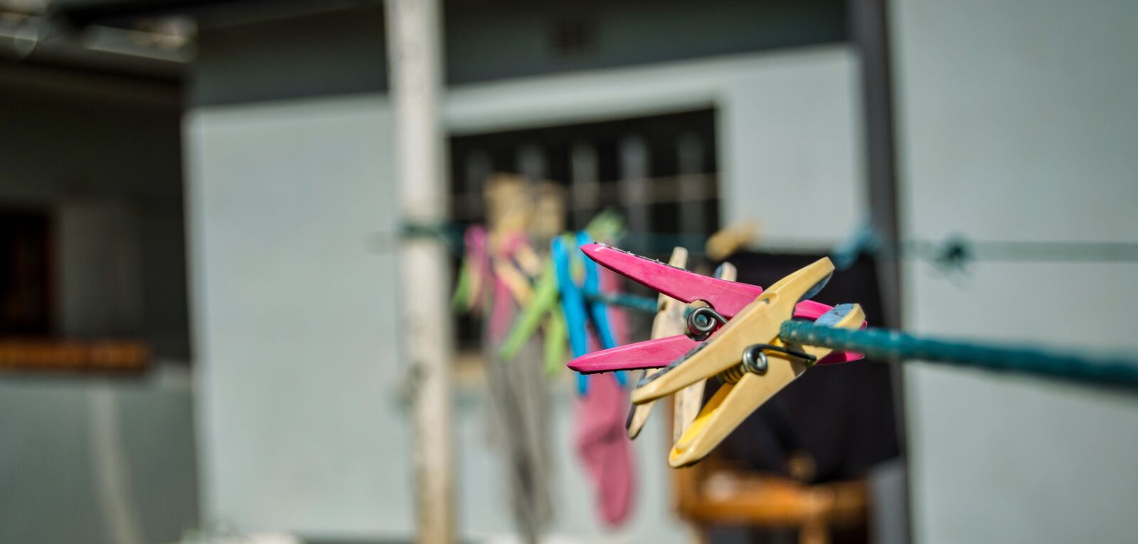 Nikon D3200 sample photo. Pegs, color, colorful photography