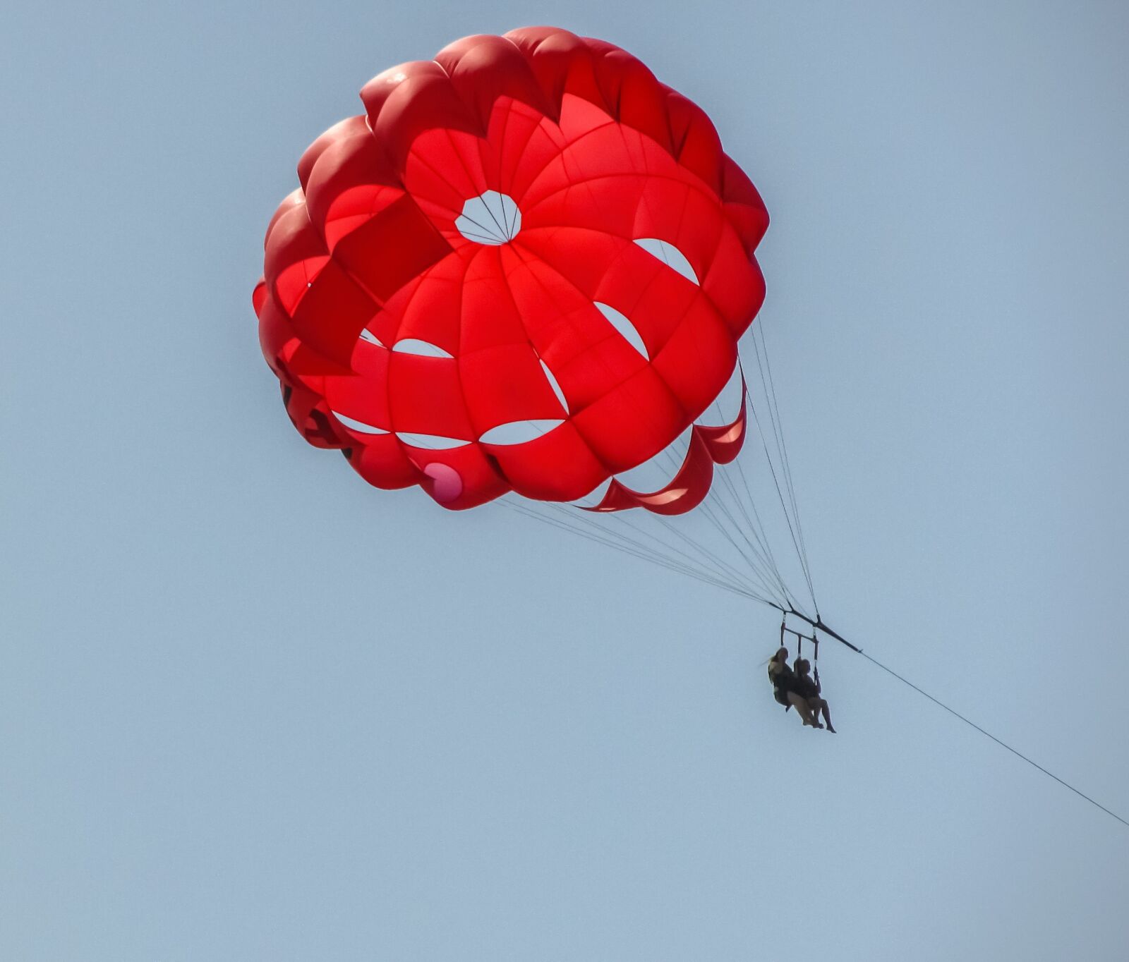 Canon PowerShot SX400 IS sample photo. Parachute, paragliding, red photography