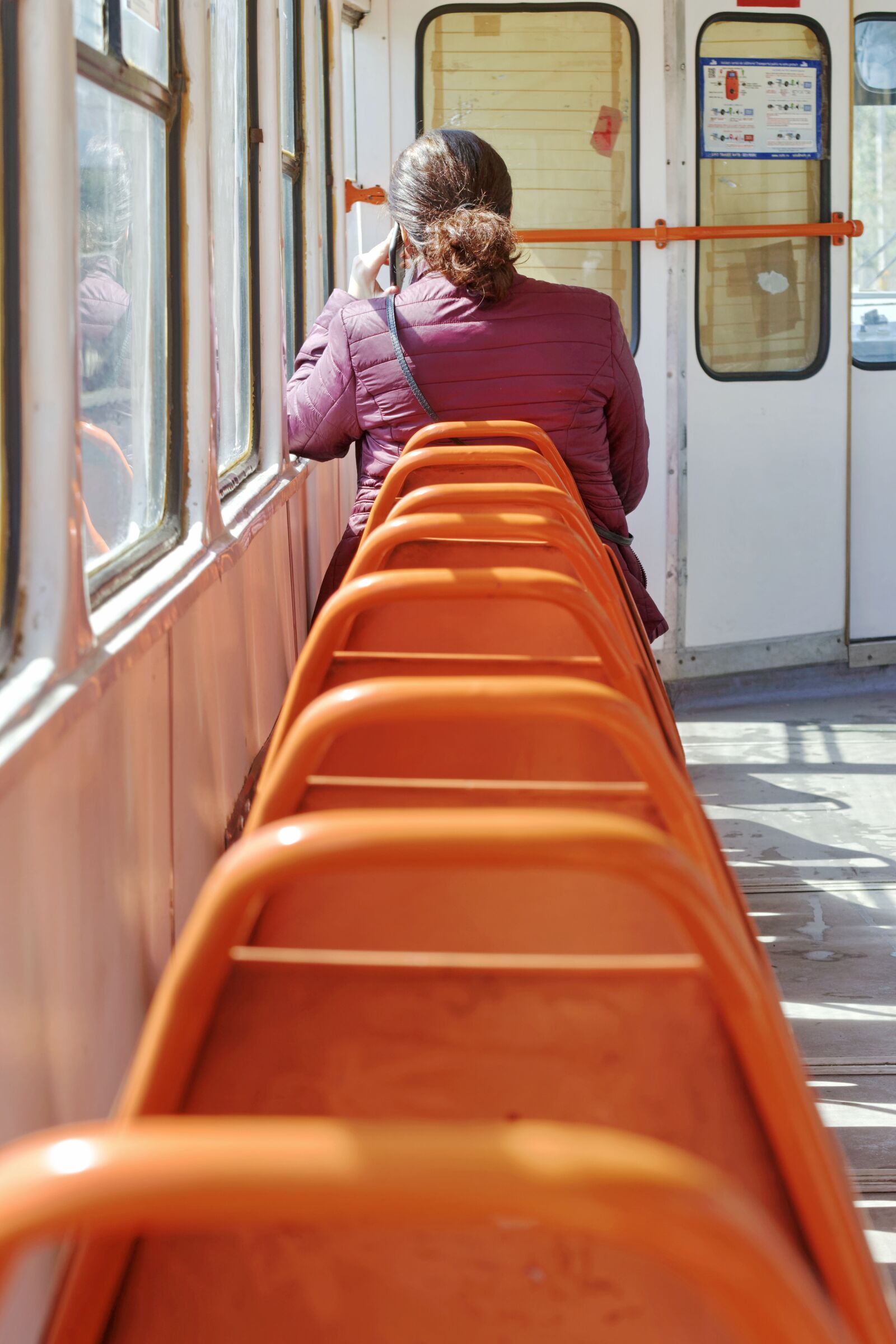 Nikon D5300 sample photo. Interior, tram, chairs photography