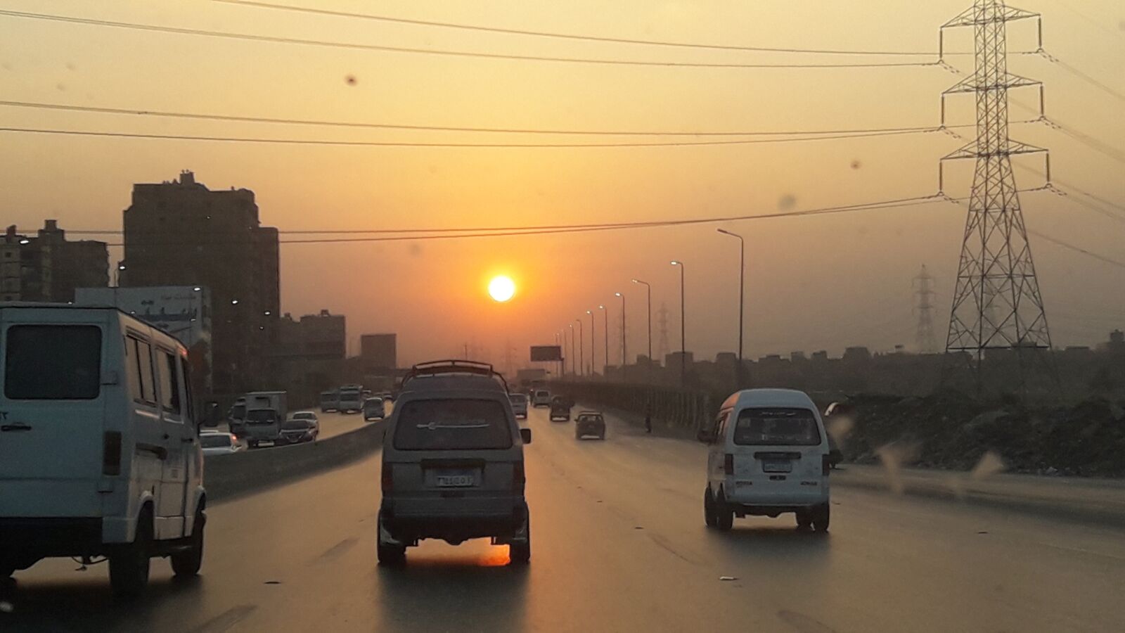 Samsung Galaxy J7 Neo sample photo. Sunrise, ring road, egypt photography