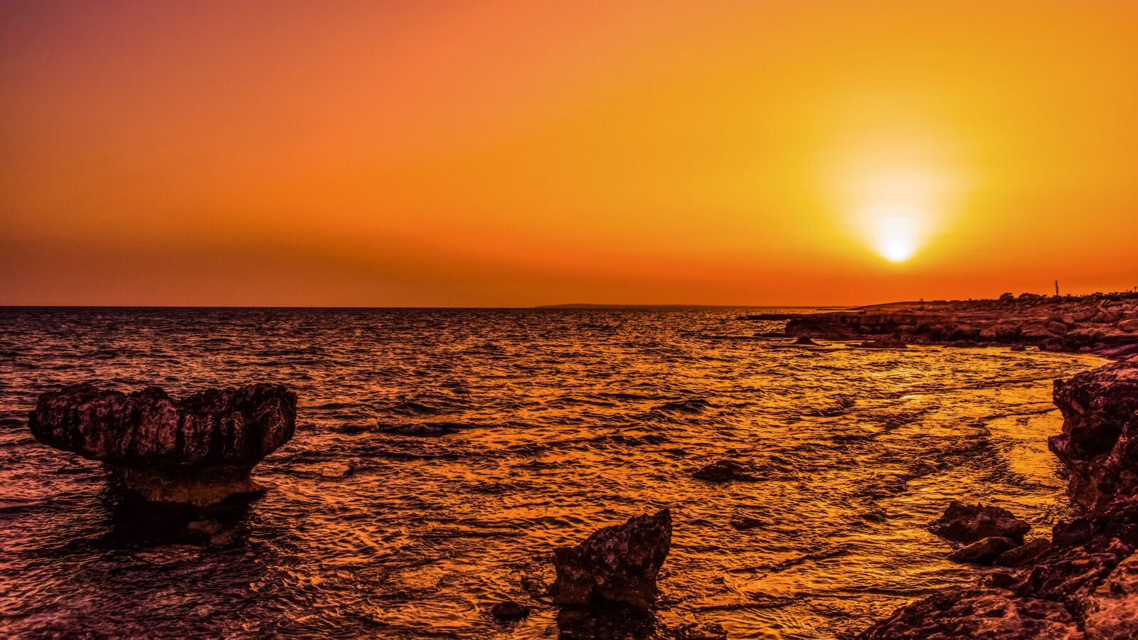Nikon D3300 sample photo. Sunset, sea, rocky coast photography