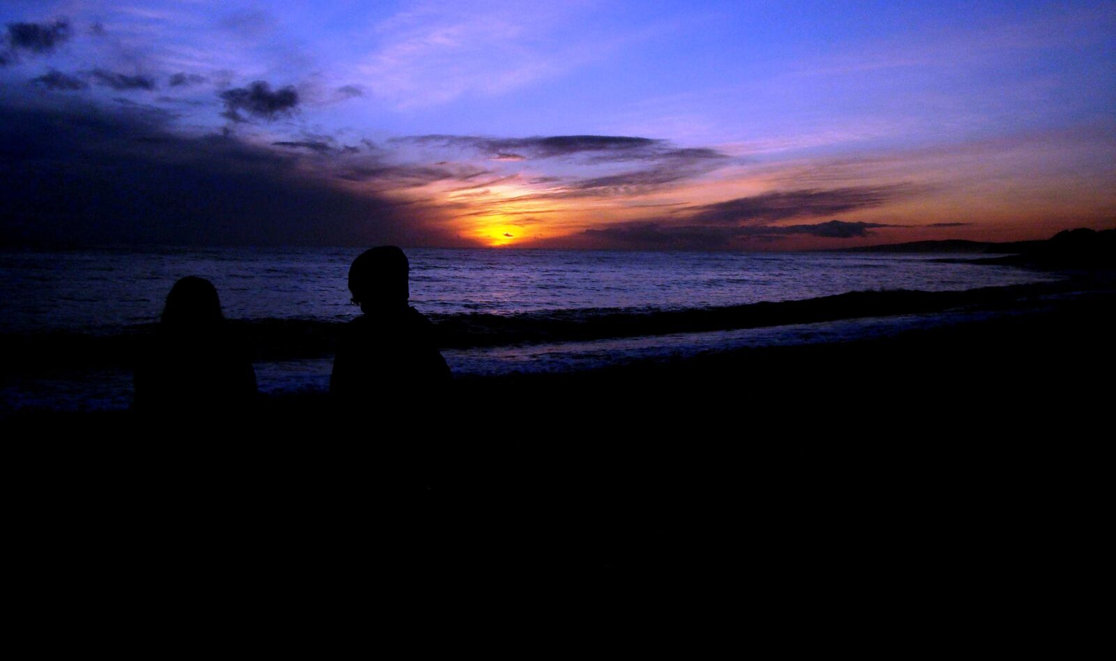 Sony Cyber-shot DSC-W120 sample photo. Silhouette, beach, sunset photography