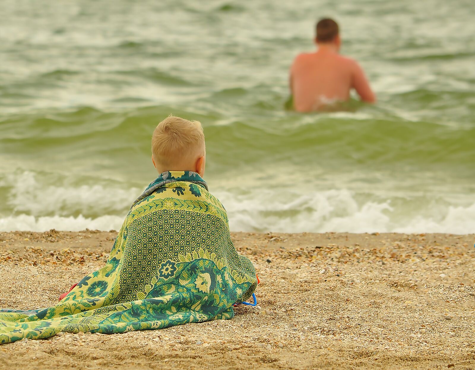 Nikon D90 sample photo. Baby, beach, sea photography