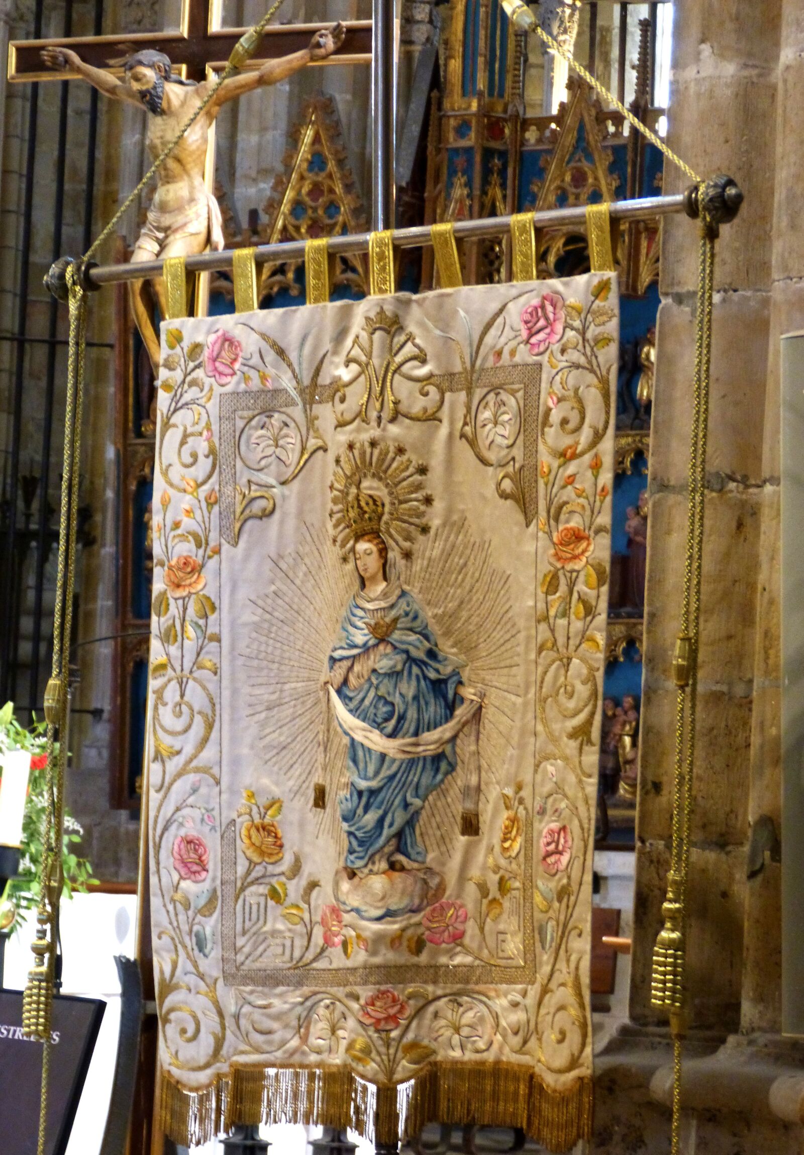 Panasonic DMC-FZ62 sample photo. Banner, virgin tape, religious photography