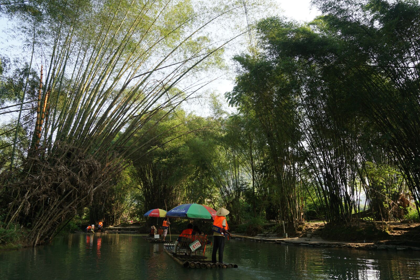 Sony a5100 sample photo. Bamboo raft, yulong river photography