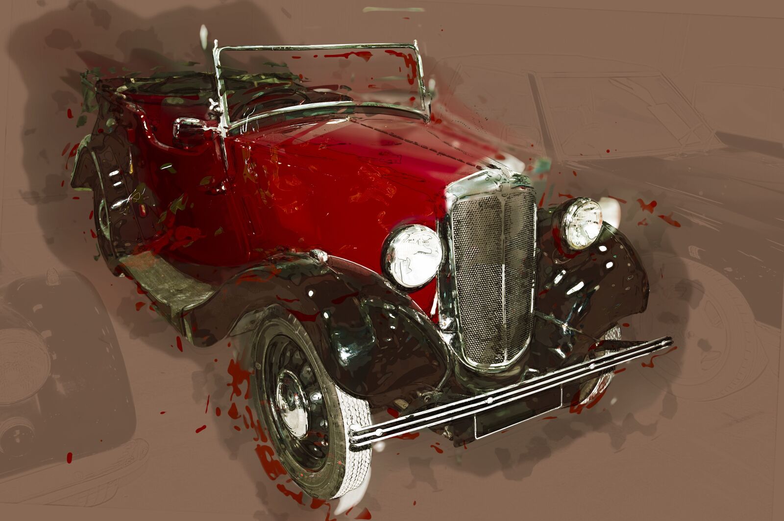 Nikon D300S sample photo. Car, drawing, vehicle photography
