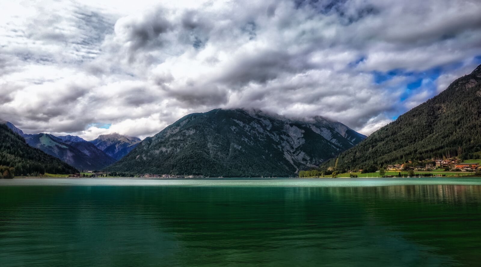Sony a6000 + Sigma 19mm F2.8 EX DN sample photo. Achensee, lake, clouds photography