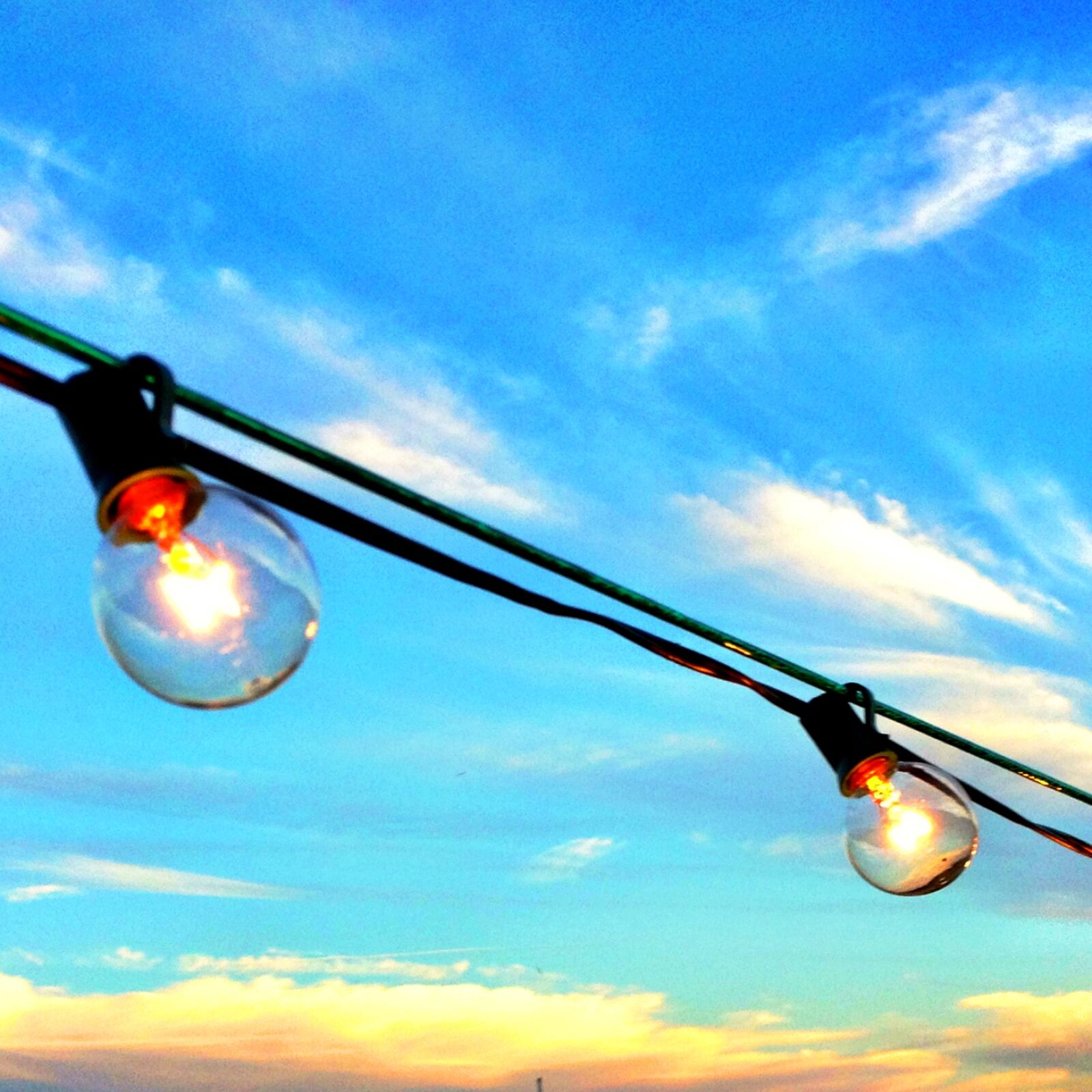 Apple iPhone 4S sample photo. Blue, sky, bright, bulbs photography