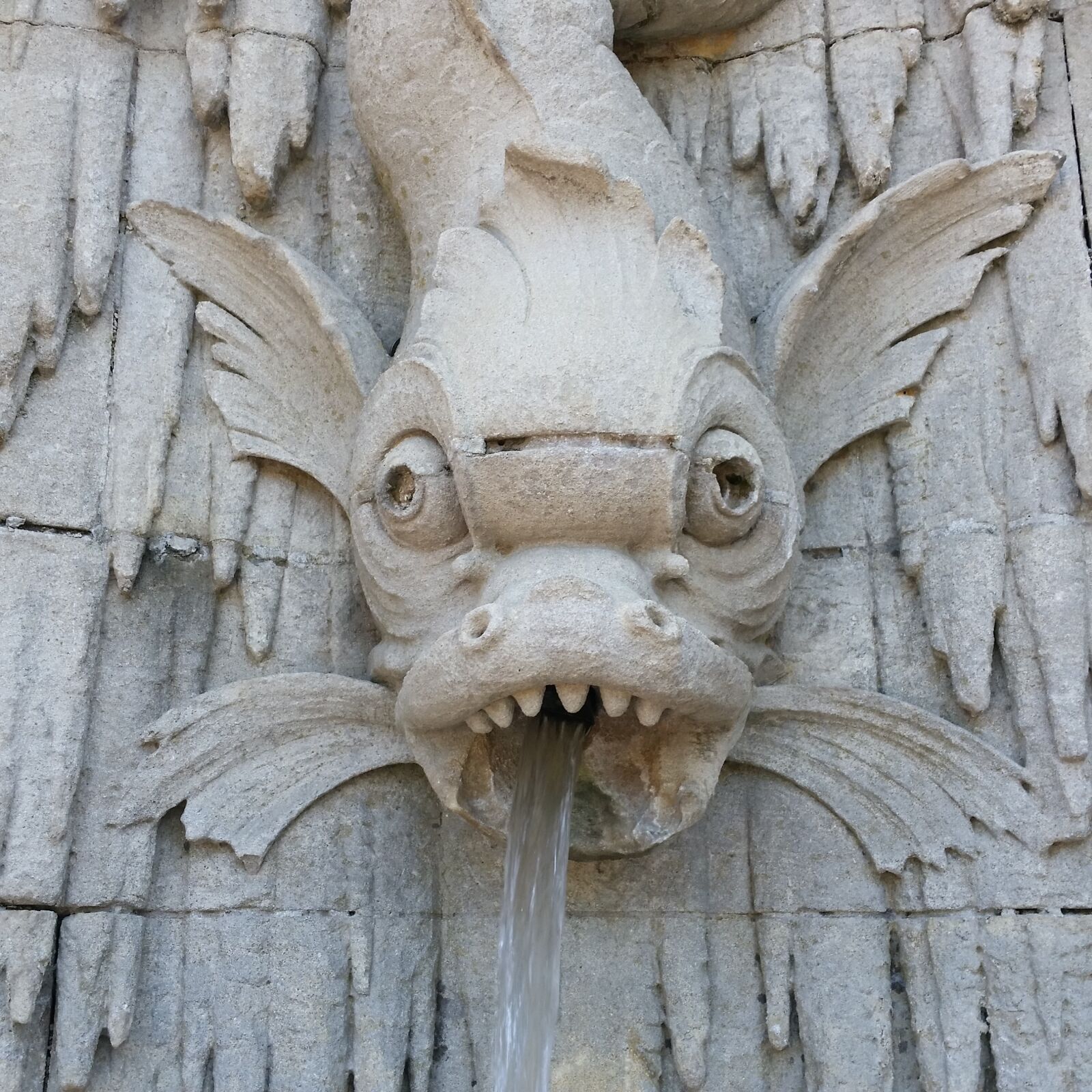 Samsung Galaxy S5 sample photo. Fish, koi, fountain photography
