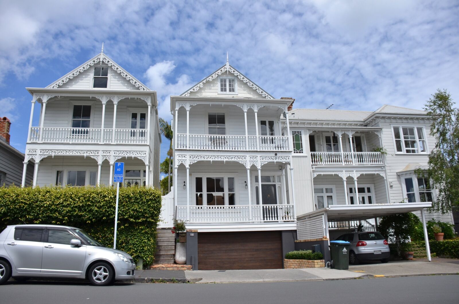 Nikon D7000 sample photo. Street, victorian houses, auckland photography