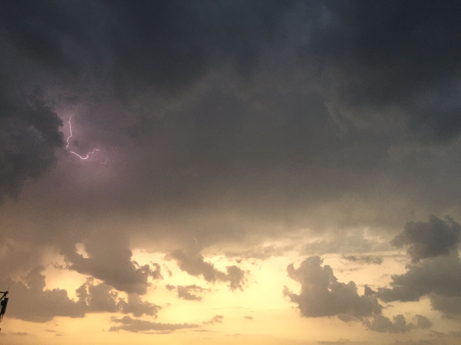 iPhone 6 back camera 4.15mm f/2.2 sample photo. Dusk, evening, sky, lightning photography