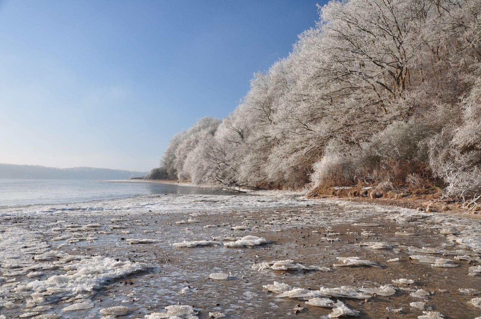 Nikon D90 sample photo. Winter, water, frost photography