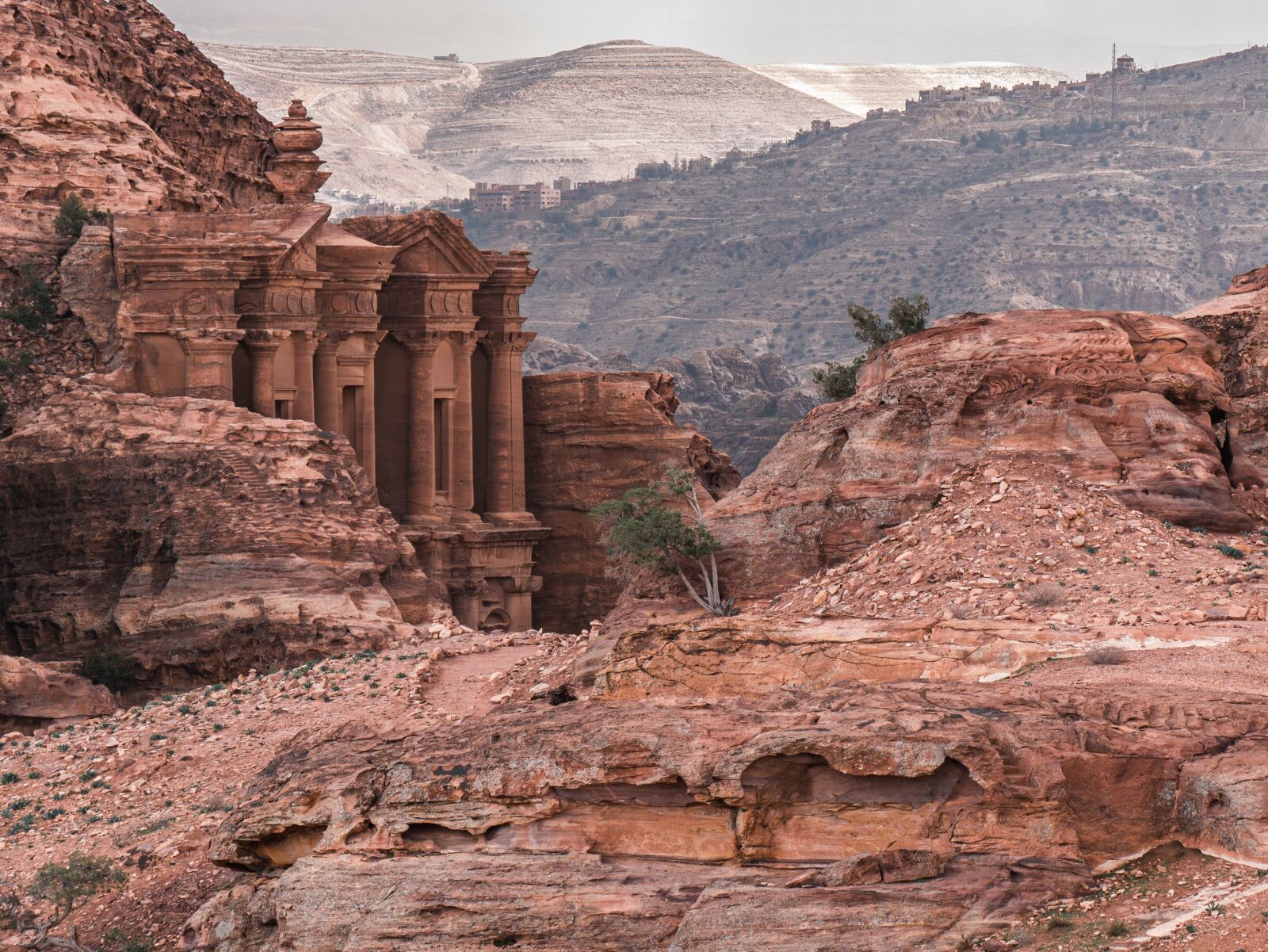 Panasonic Lumix G Vario 14-140mm F3.5-5.6 ASPH Power O.I.S sample photo. Petra, jordan, the monastery photography