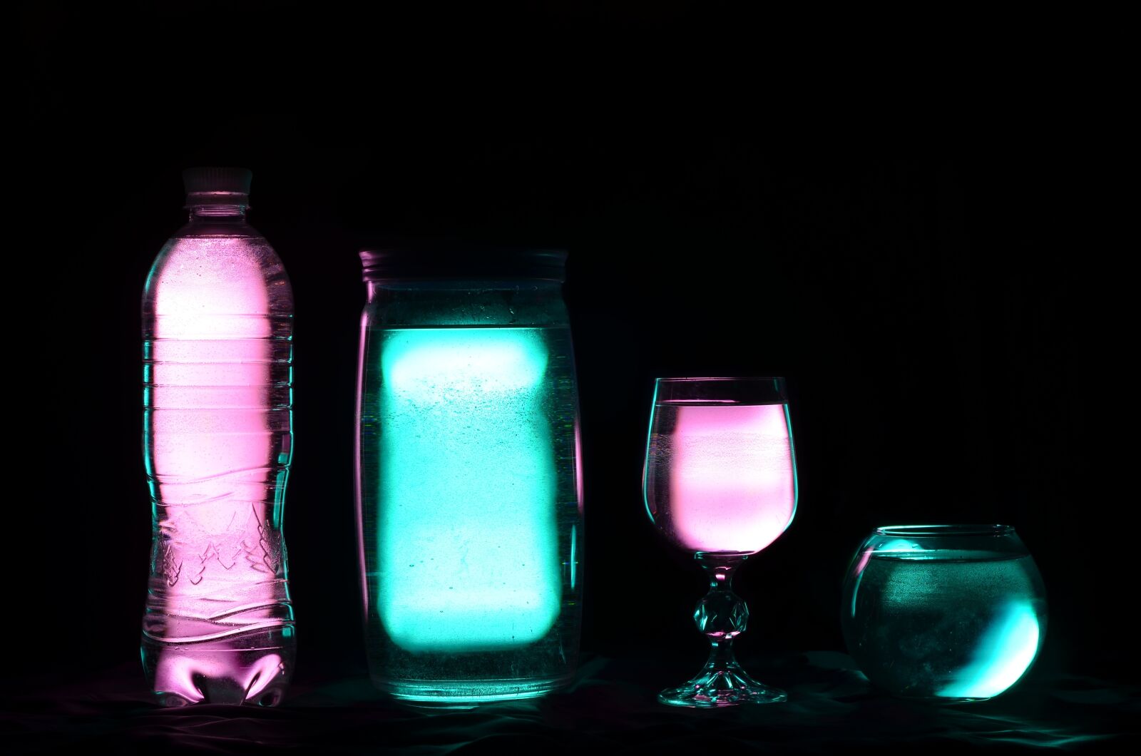 Nikon D5100 sample photo. Bottles, capacity, light-graphic photography