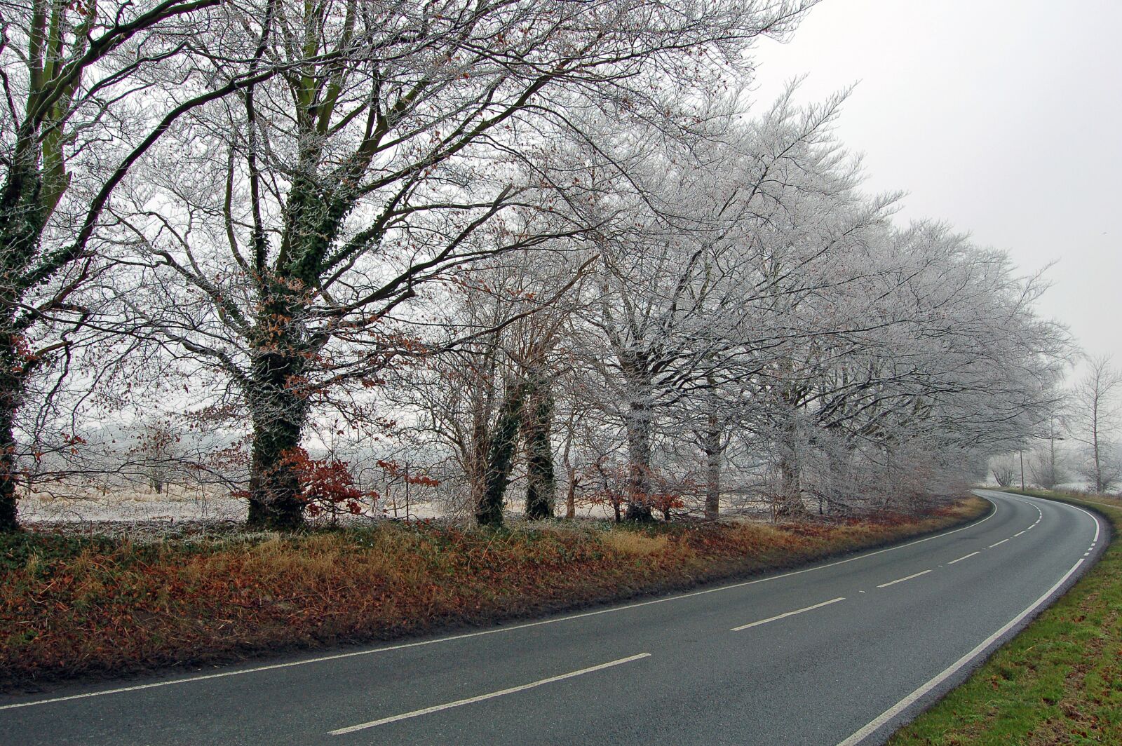 Nikon D50 sample photo. Ice, road, england photography