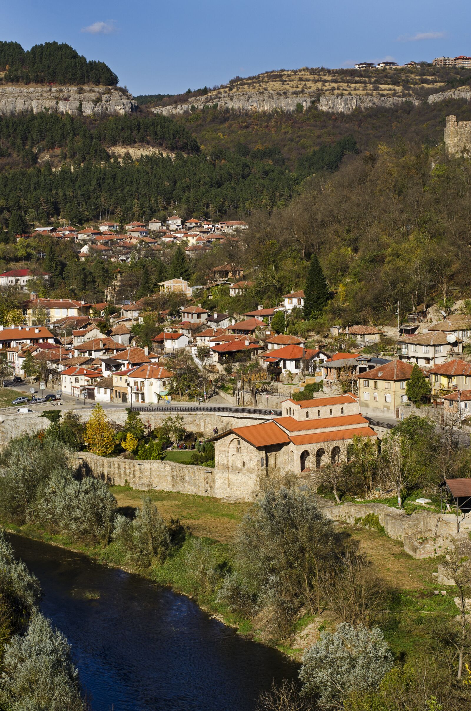 Nikon D5100 sample photo. River, church, cliffs photography