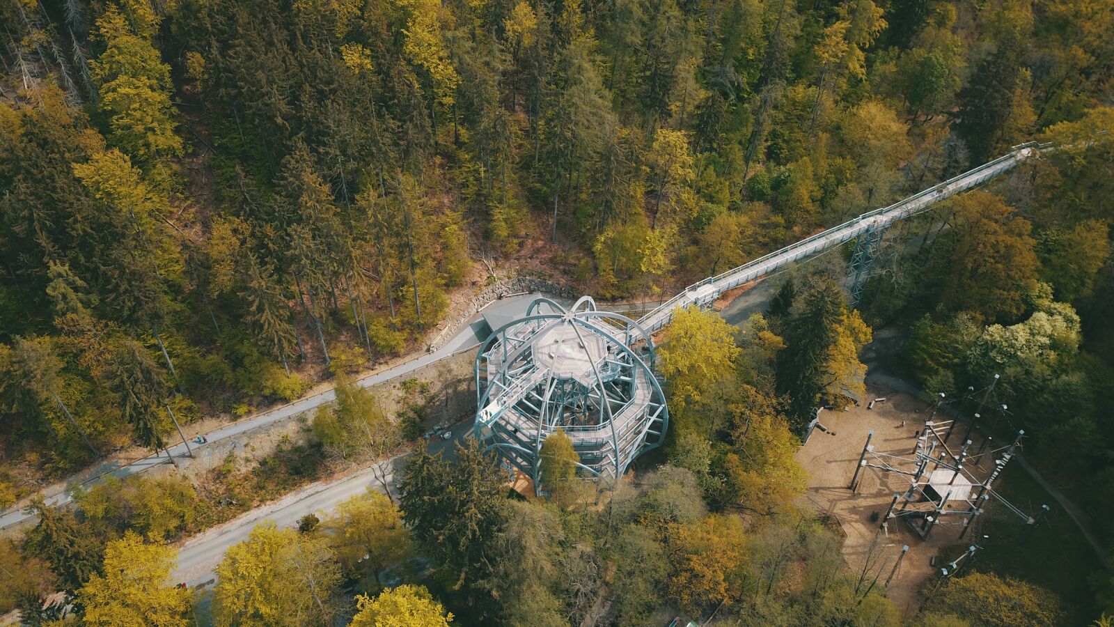 DJI FC220 sample photo. Treetop path, bad harzburg photography