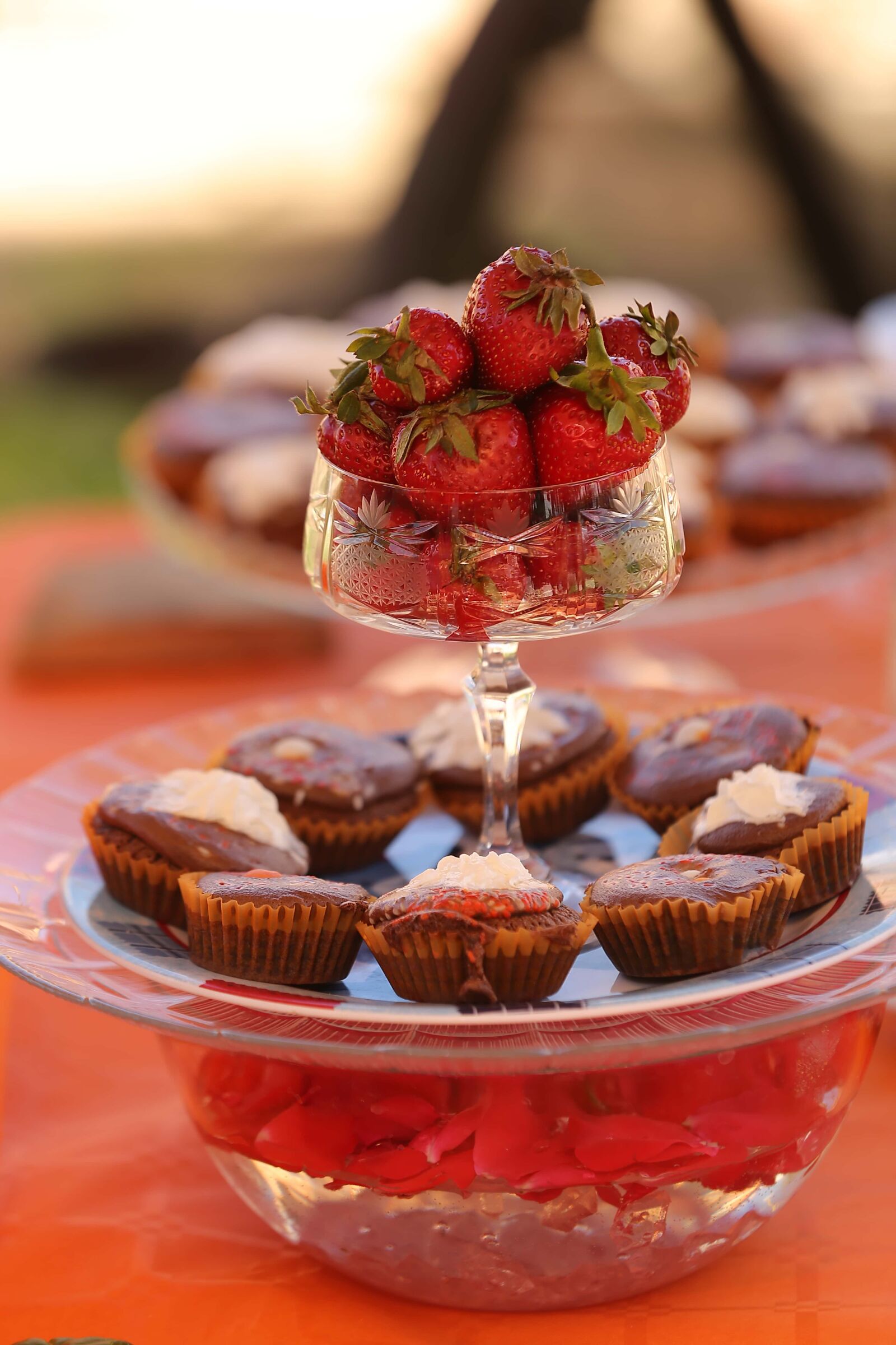 Canon EF 70-200mm F2.8L IS II USM sample photo. Strawberries, cupcake, sweet, fruit photography