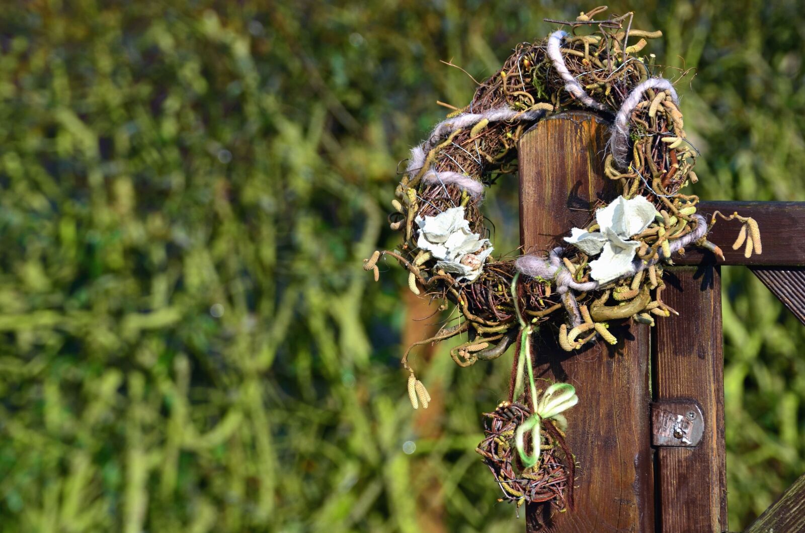 Nikon D5100 sample photo. Wreath, door, fence, plant photography