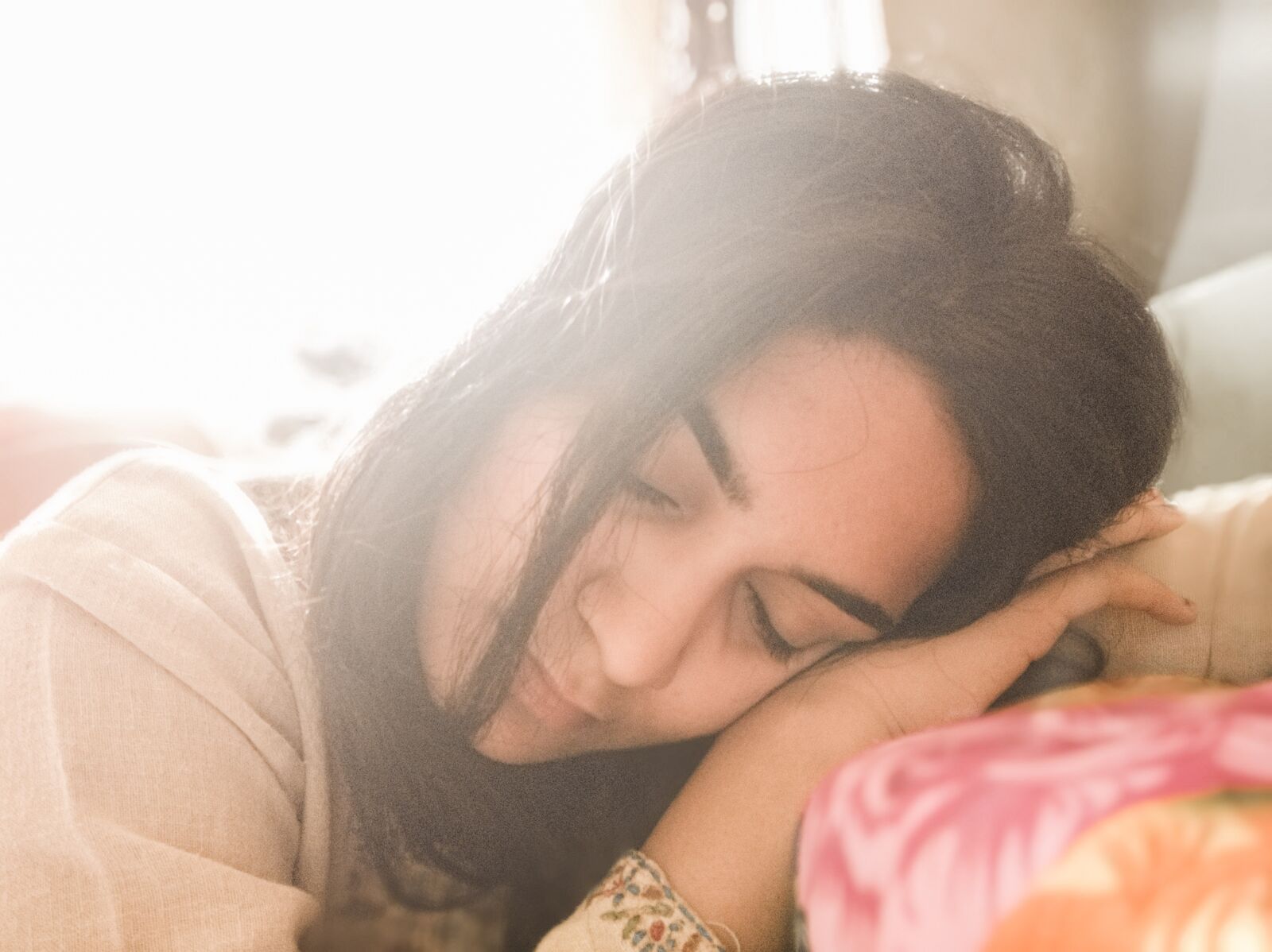 Xiaomi Mi A2 sample photo. Girl, sleeping, sunlight photography