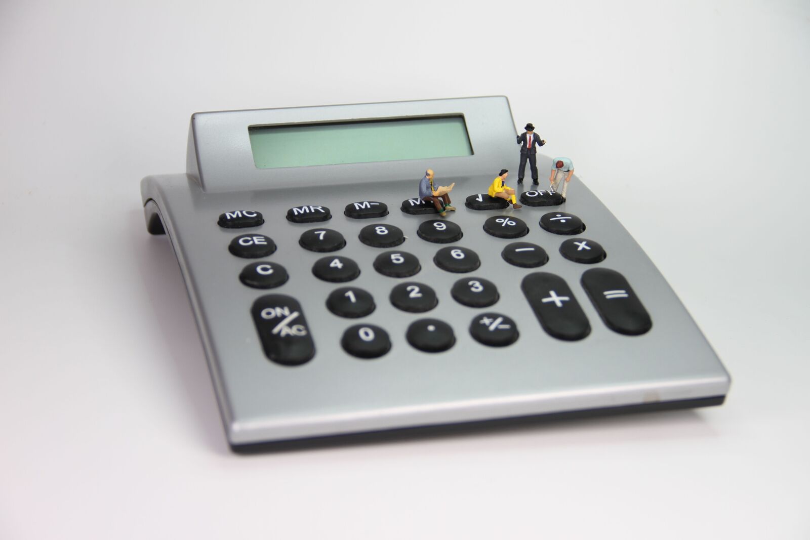 Canon EOS 7D sample photo. Calculator, number, miniature figures photography