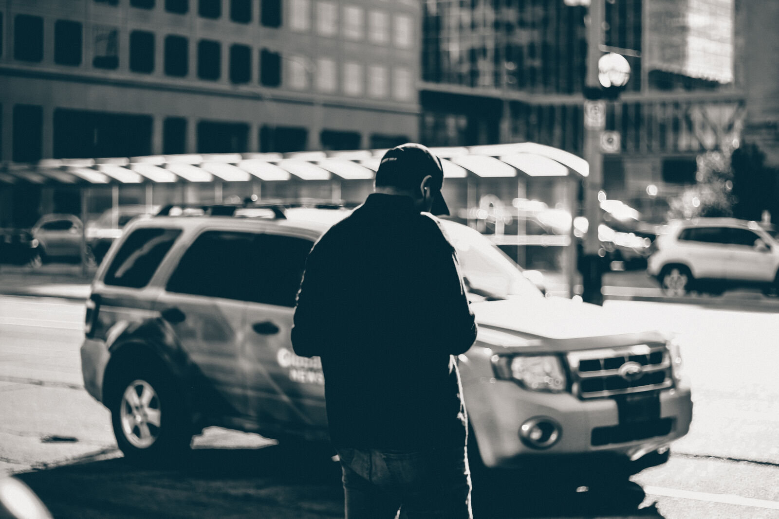 Canon EF 50mm F1.8 II sample photo. Grayscale, photography, of, man photography