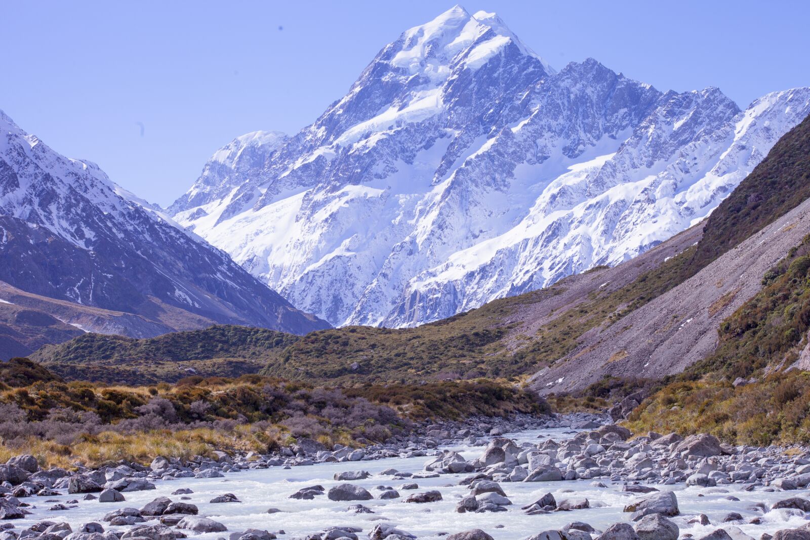Canon EOS 5D Mark II sample photo. Hookers valley, mt cook photography
