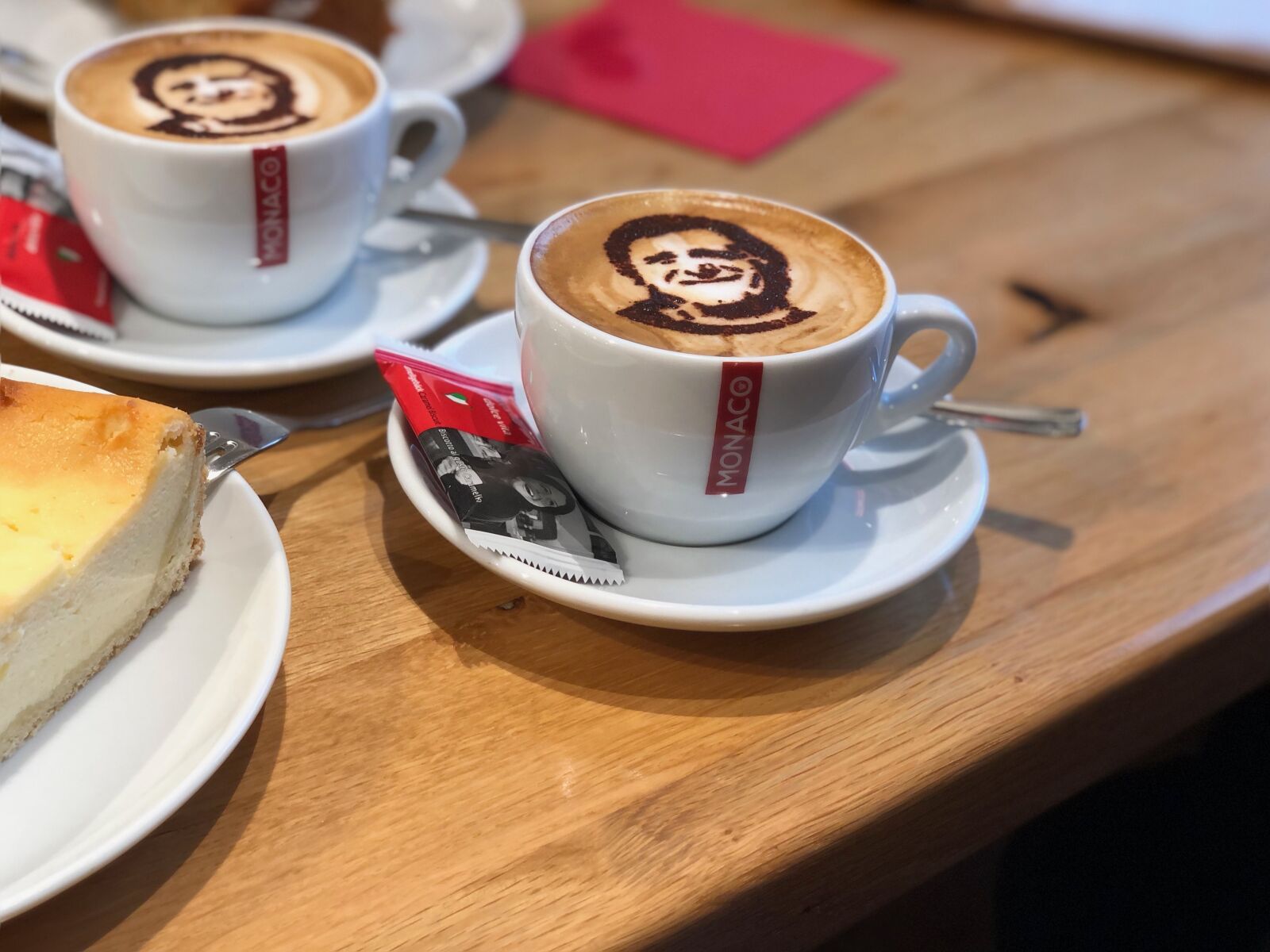 iPhone X back dual camera 6mm f/2.4 sample photo. Cappuccini, coffee, table photography