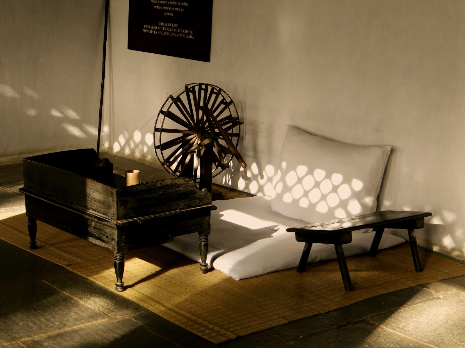 Sony DSC-HX200V sample photo. Gandhi, spinning wheel, ahmedabad photography