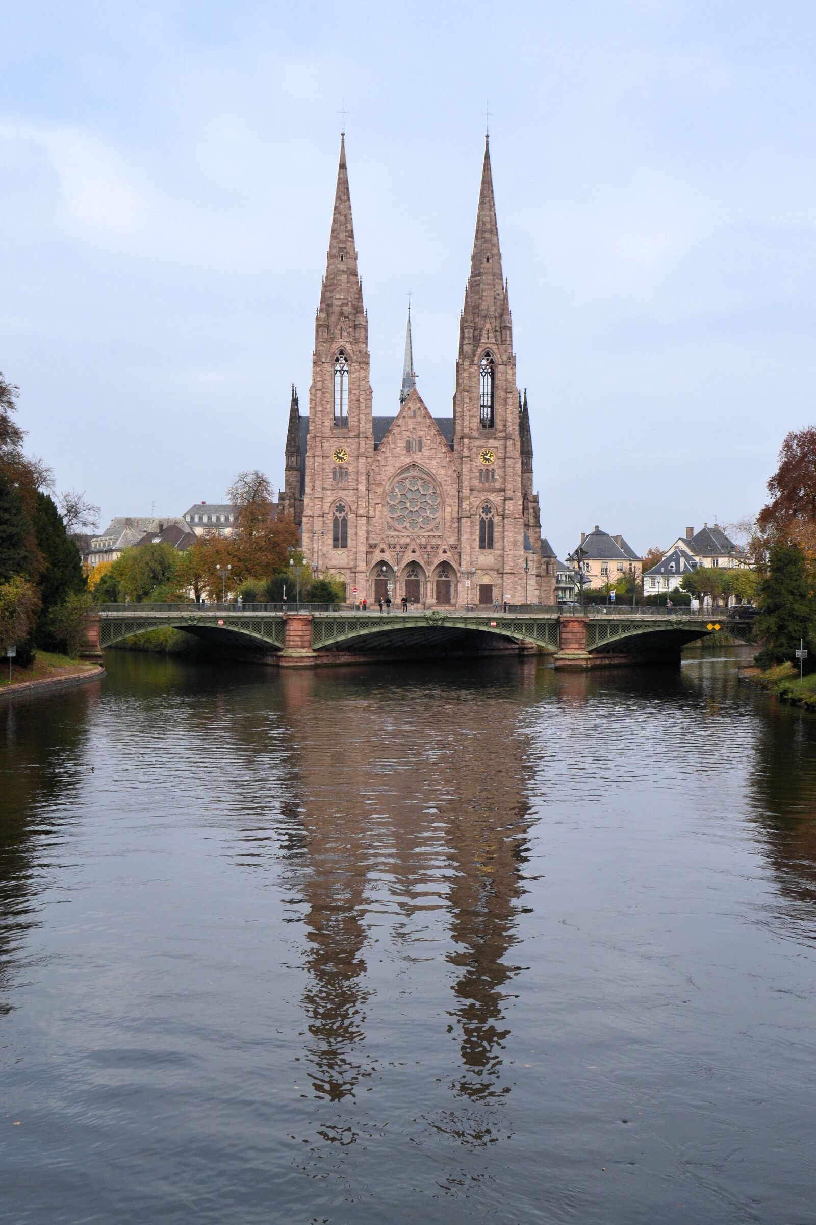 Nikon D3100 sample photo. Strasbourg, church, river photography