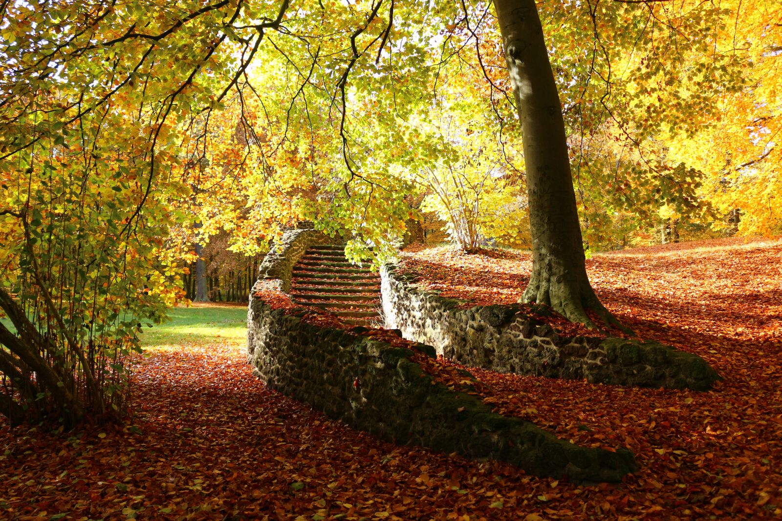 Canon EOS 100D (EOS Rebel SL1 / EOS Kiss X7) sample photo. Autumn, ruin, stairs photography
