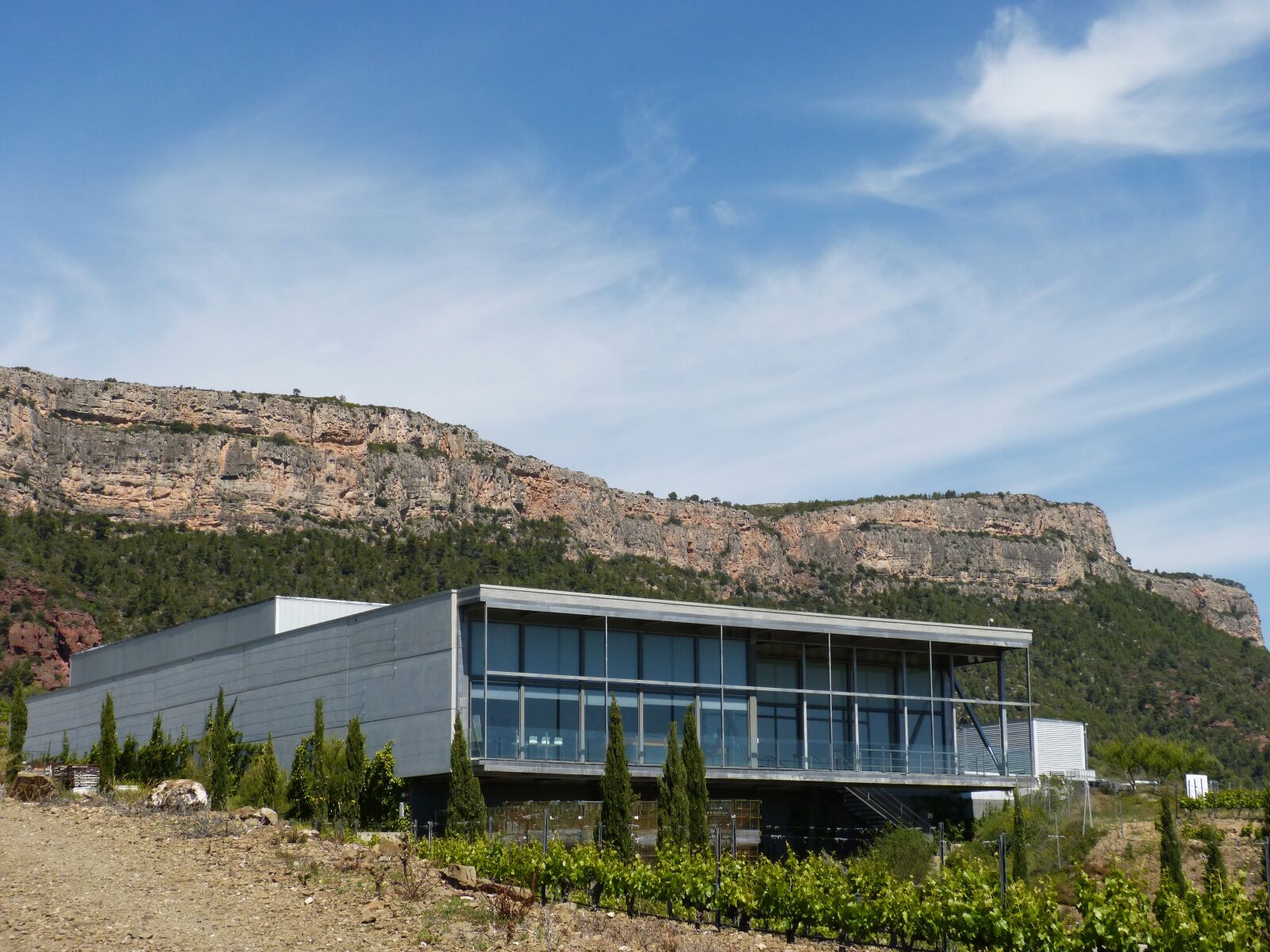 Panasonic DMC-FZ62 sample photo. Modern architecture, winery, wine photography