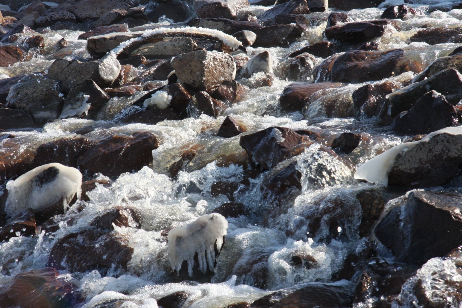 Canon EOS 40D sample photo. Ice, water, river photography