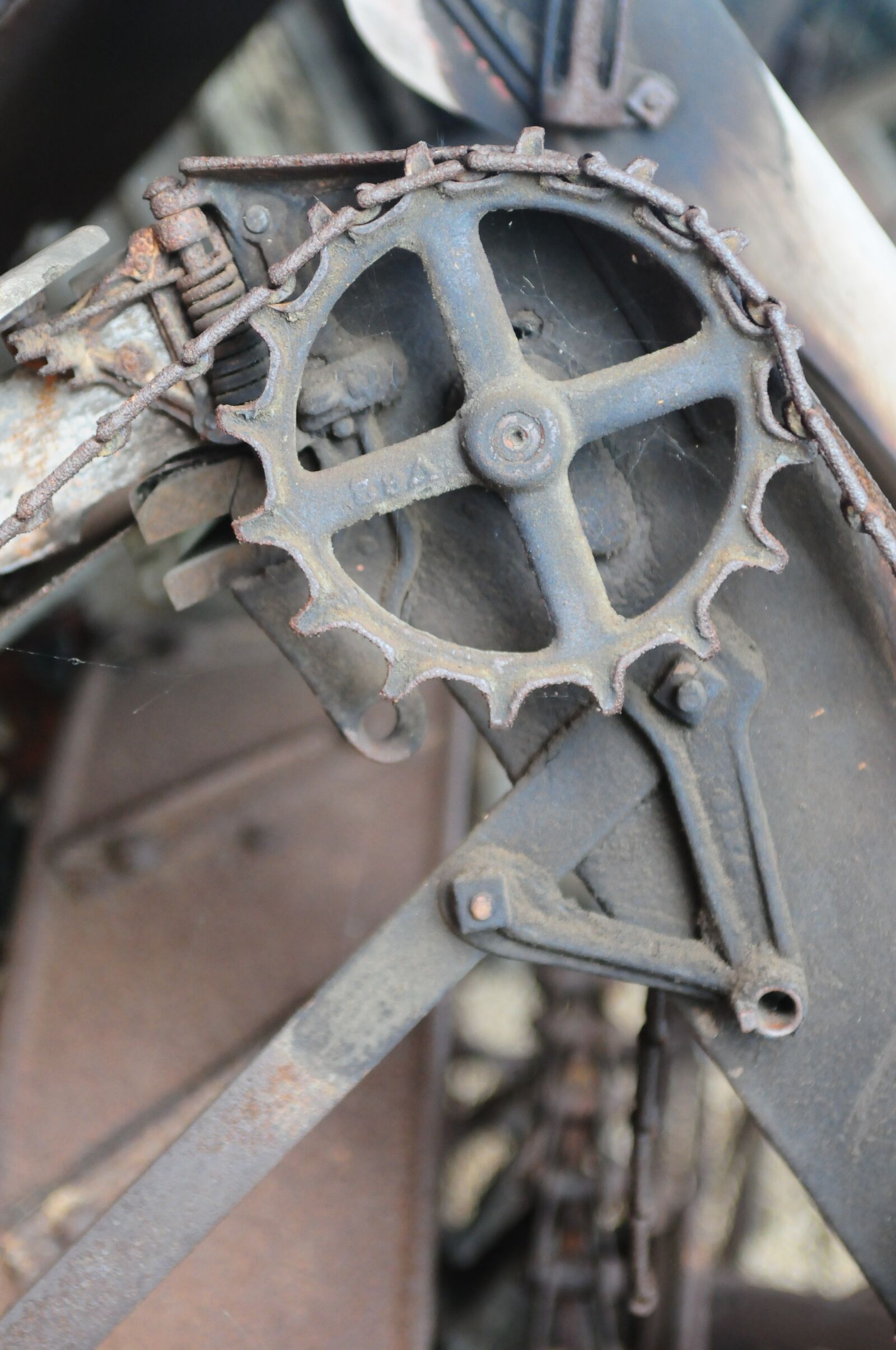 Nikon D300 sample photo. Gears, old farm equipment photography