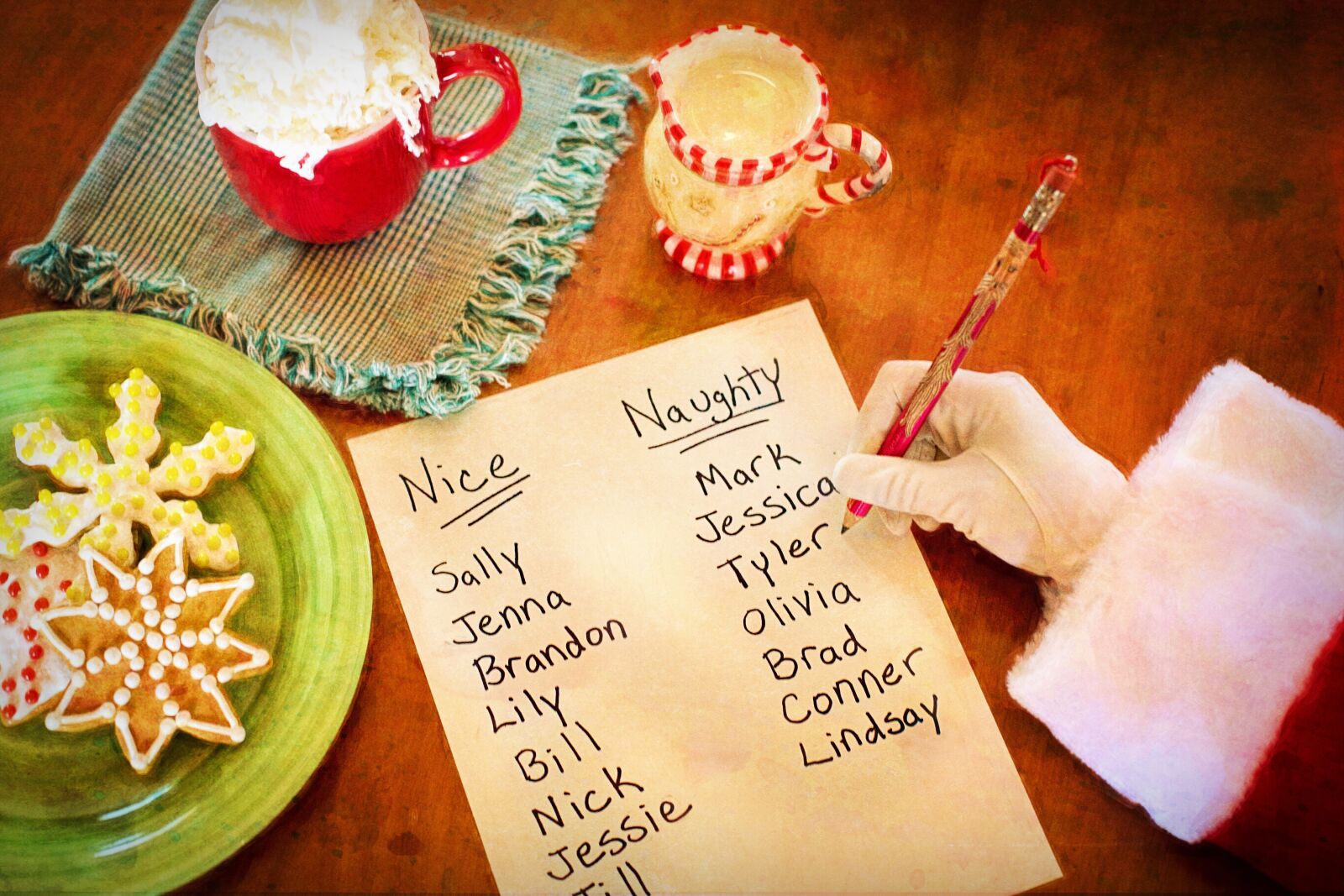 Canon EF 50mm F1.4 USM sample photo. Santa's list, naughty or photography