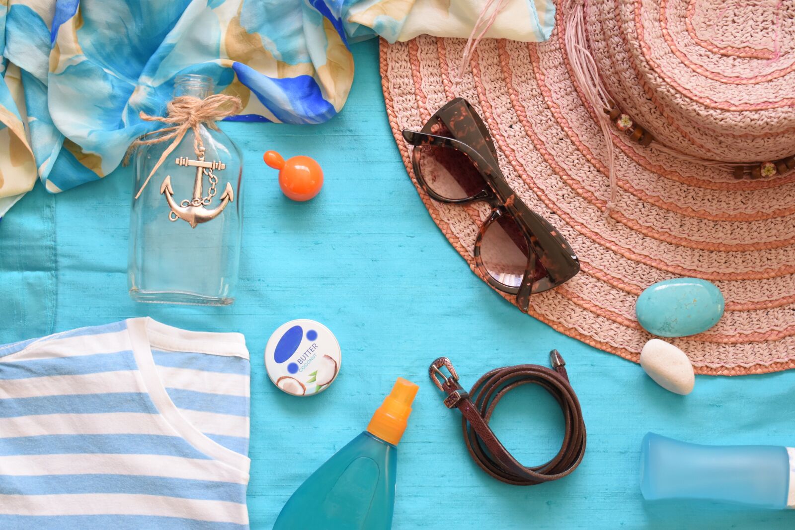Nikon D3400 sample photo. Summer, summer flat lay photography