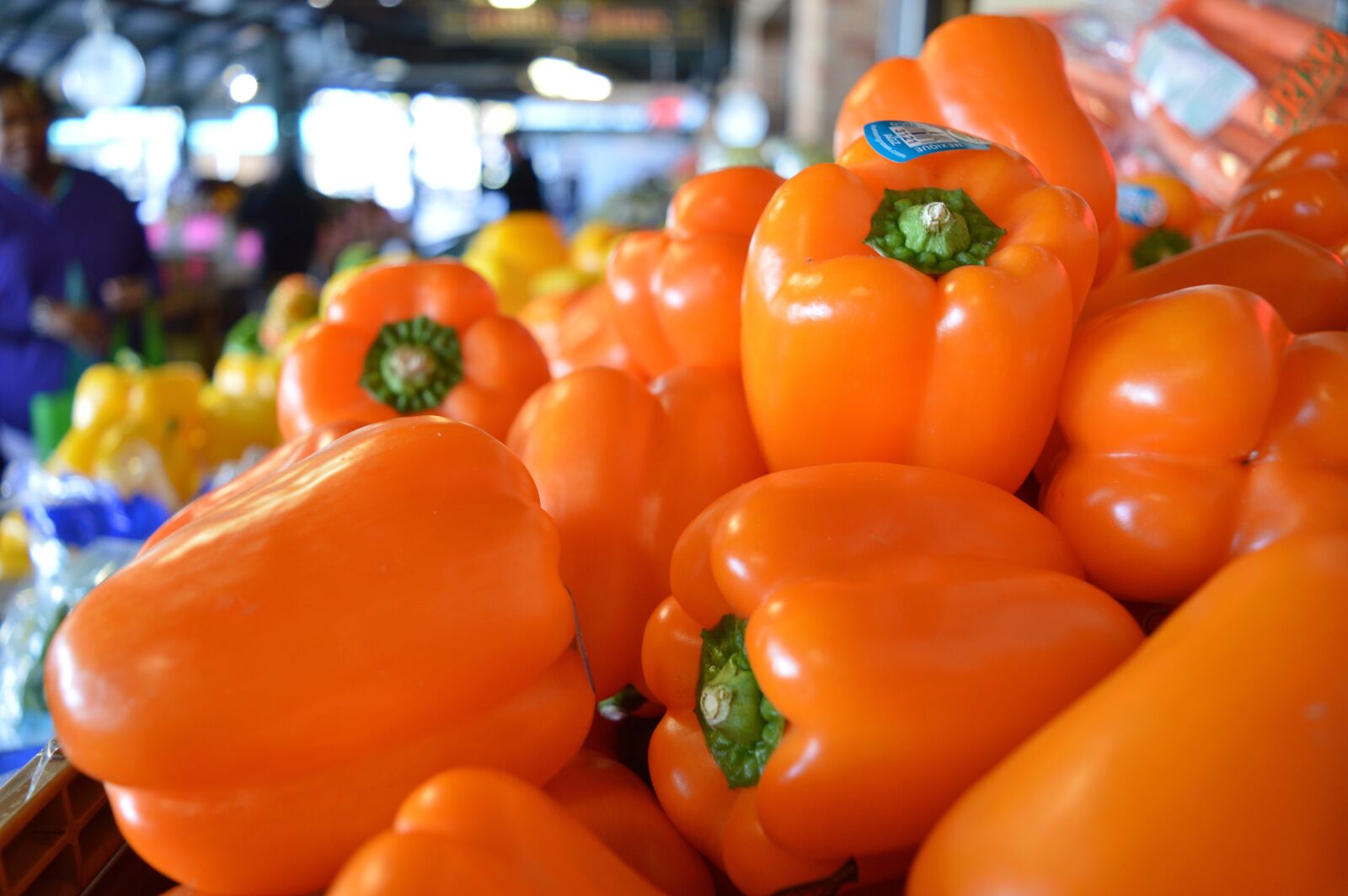 Nikon D3200 sample photo. Peppers, vegetables, farmers market photography