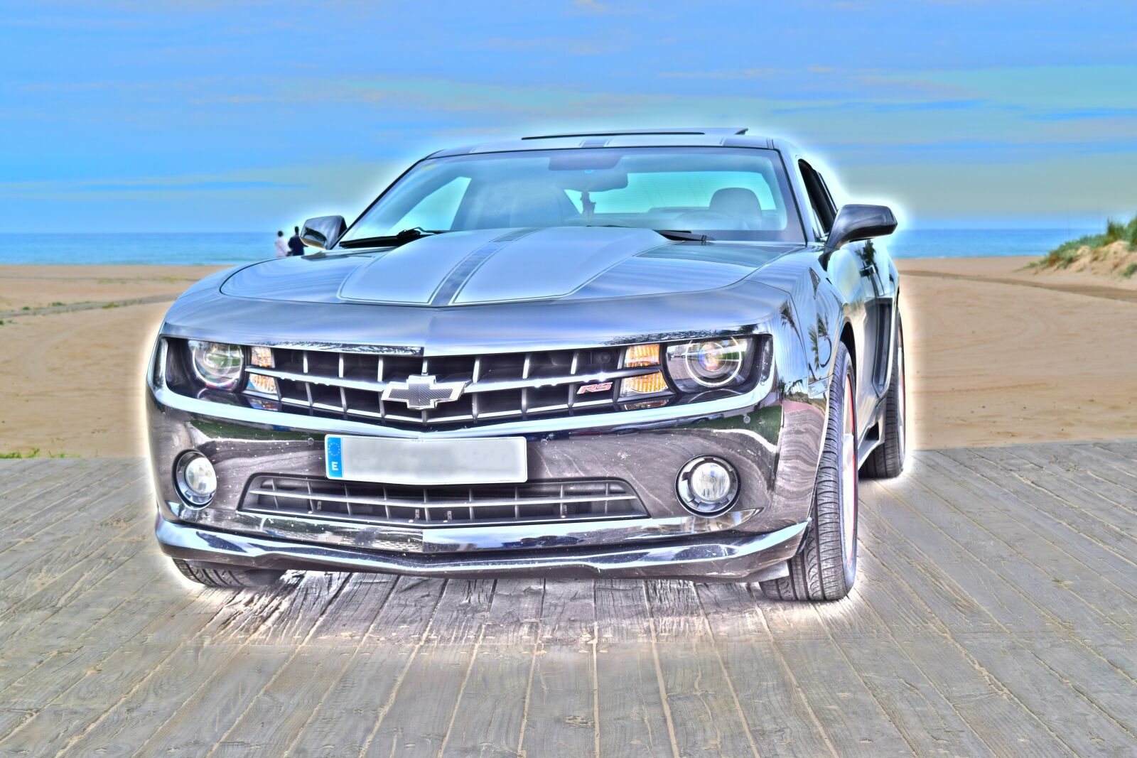 Nikon D3300 sample photo. Chevrolet, camaro, beach photography