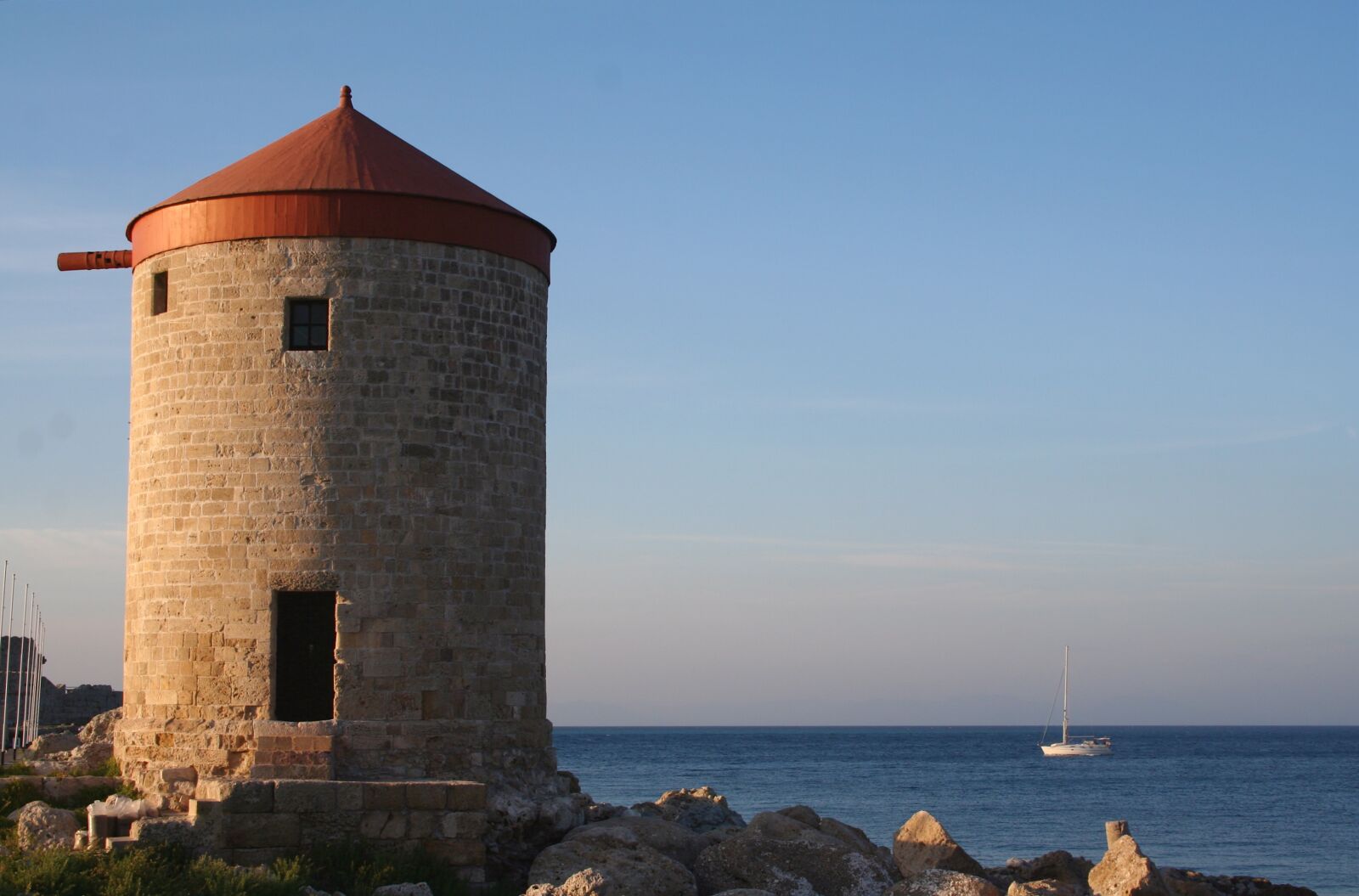 Canon EOS 350D (EOS Digital Rebel XT / EOS Kiss Digital N) sample photo. Rhodes, greece, windmill photography