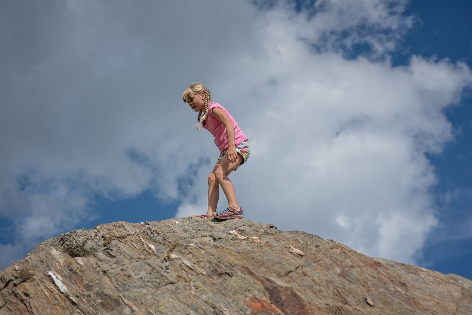 Nikon D750 sample photo. Child, girl, rock photography
