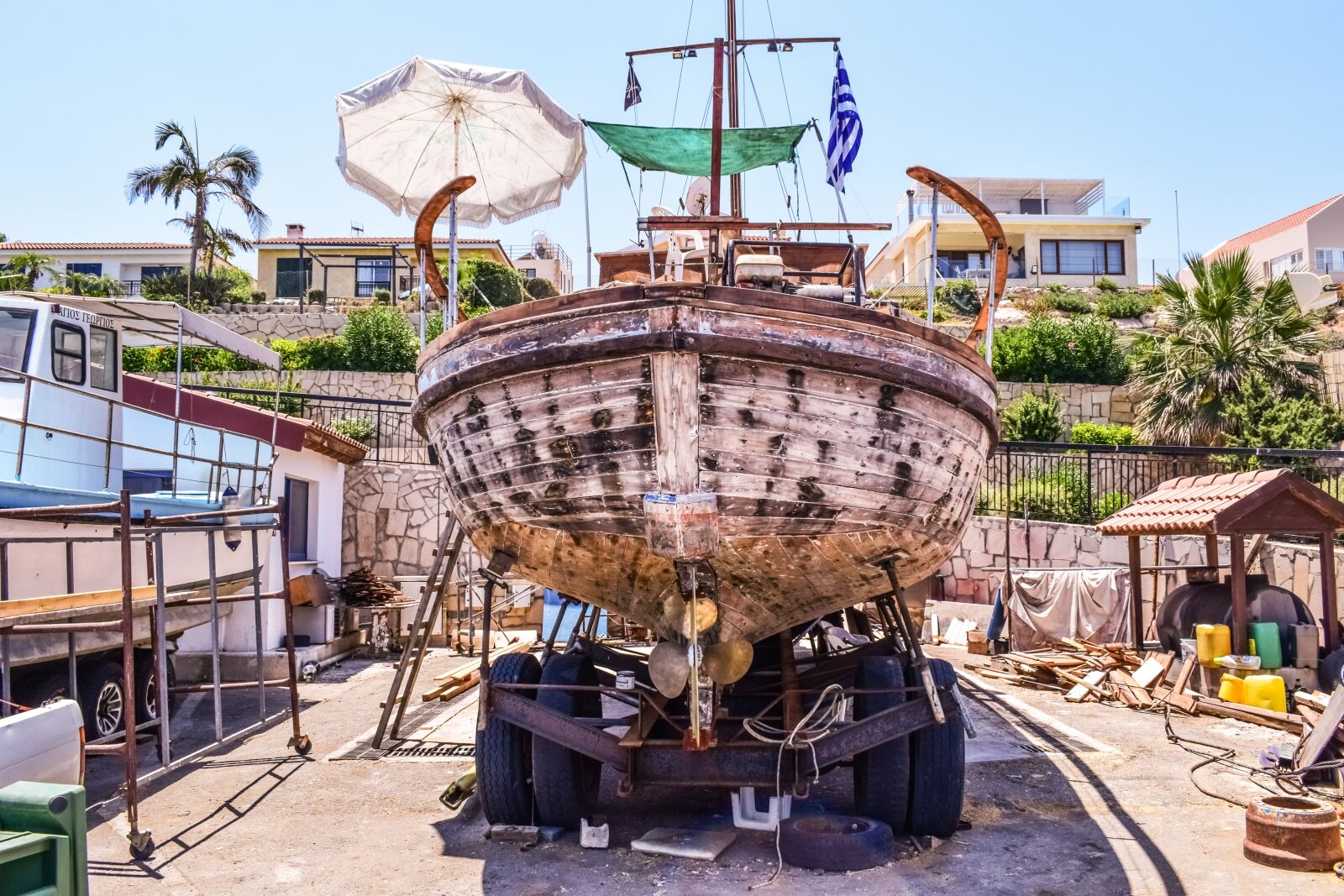 Nikon D3300 sample photo. Shipyard, boat, repairing photography