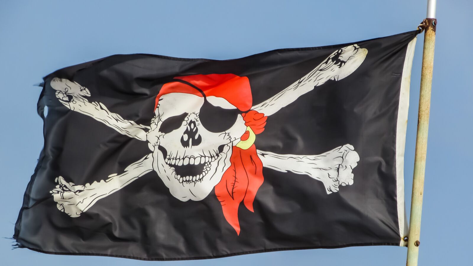 Canon PowerShot SX400 IS sample photo. Pirates, flag, skull photography