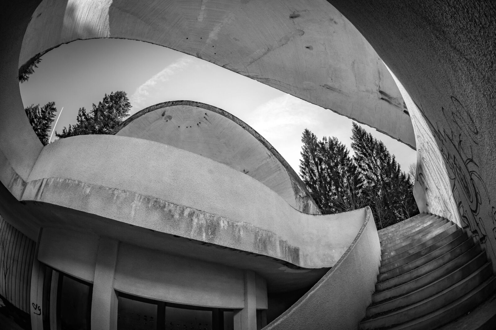 Nikon D7100 sample photo. Architecture, stairs, black and photography