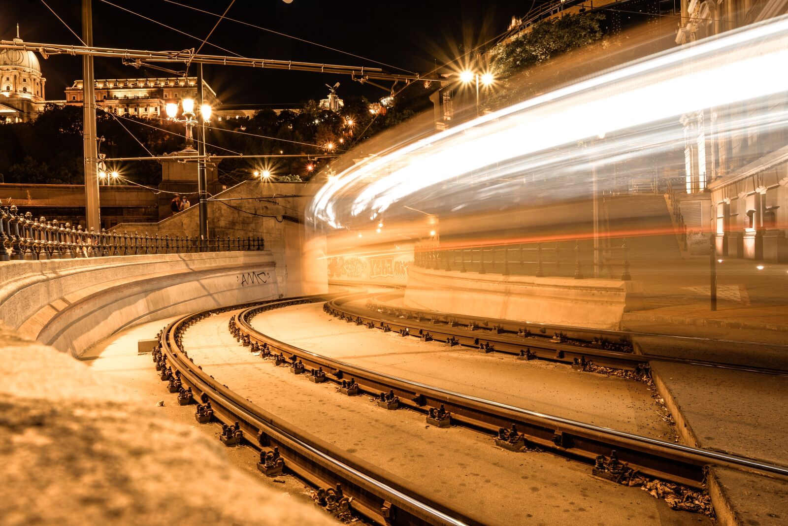 Nikon D610 sample photo. Tram, corner, turn photography
