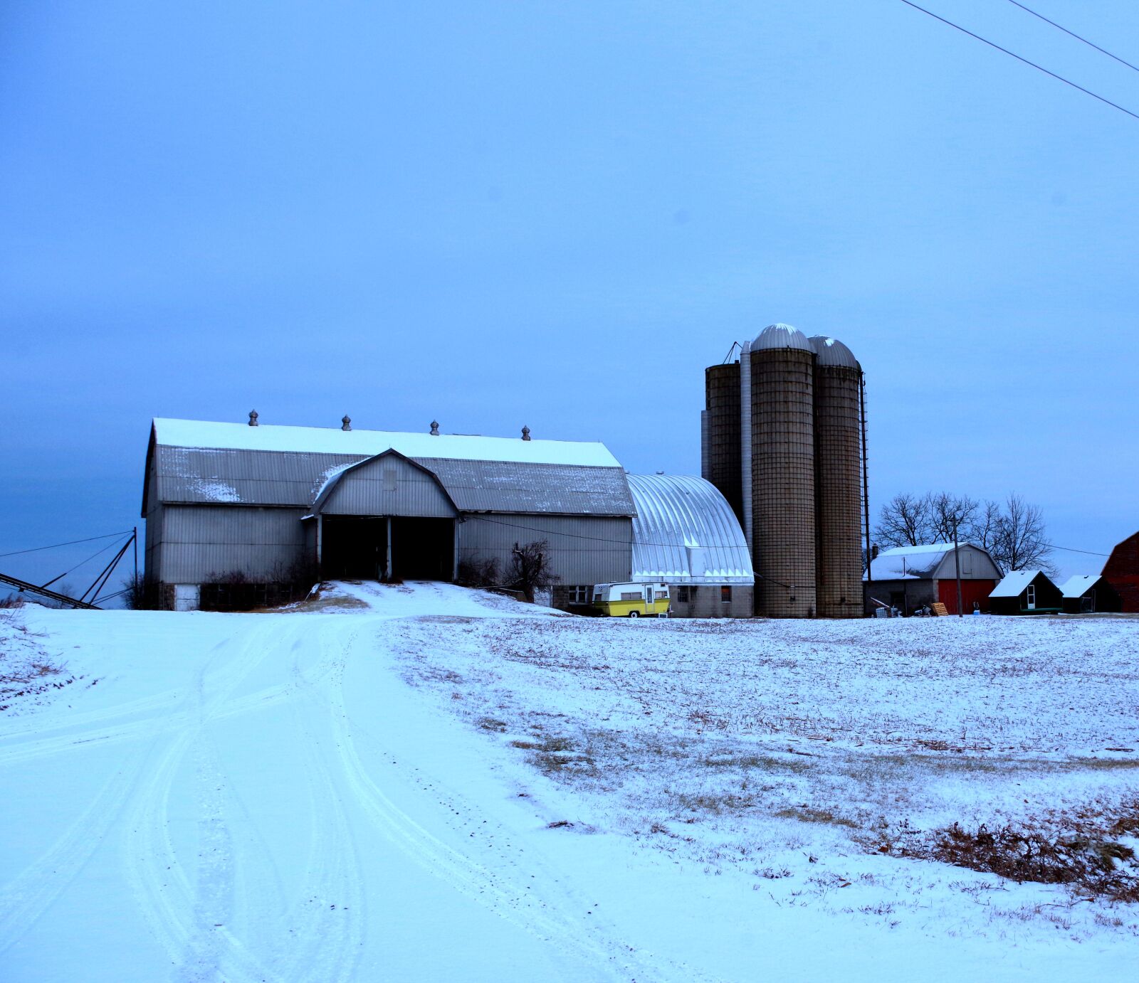 Pentax K-70 sample photo. Farm, winter, snow photography