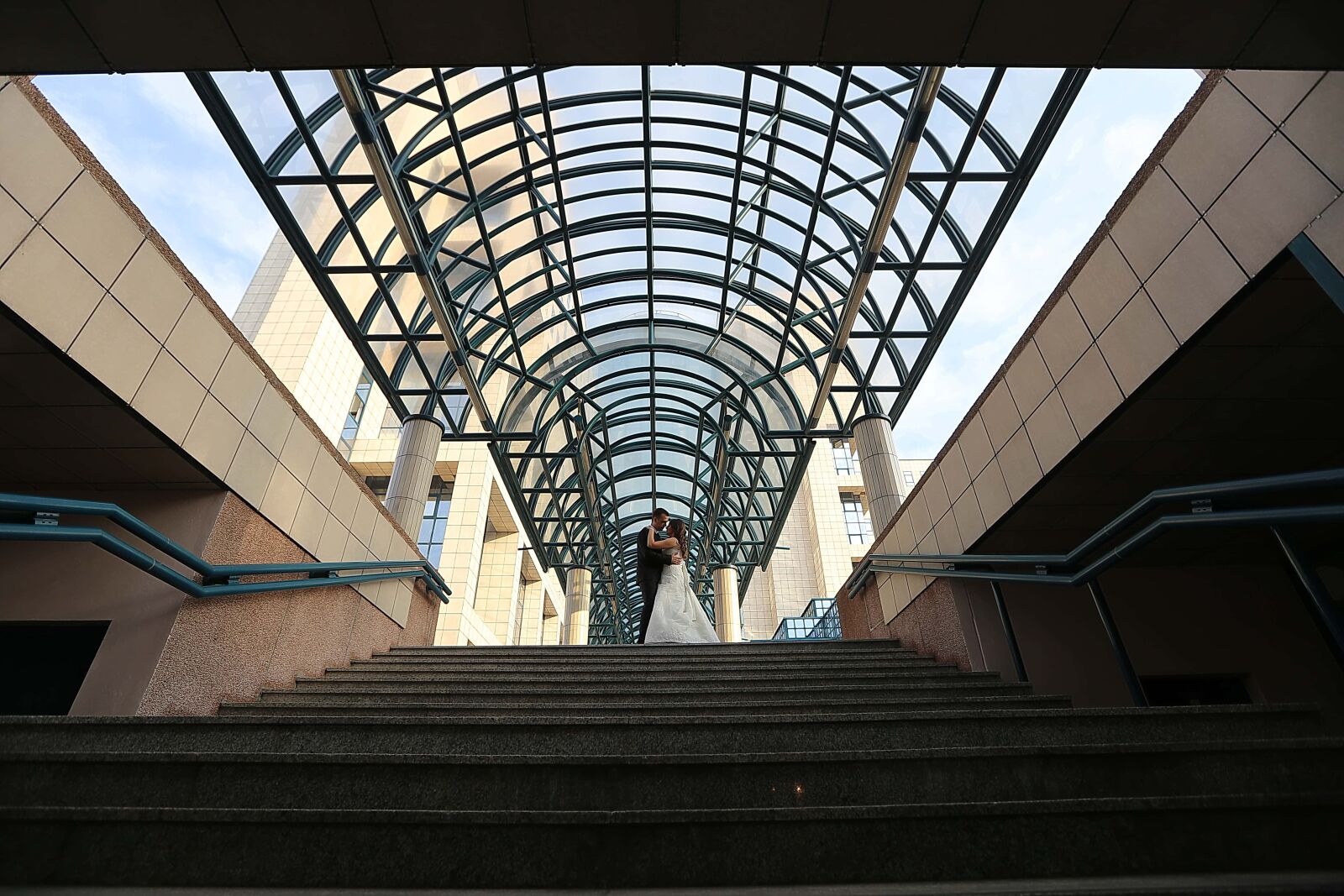 Canon EF 16-35mm F2.8L II USM sample photo. Skyscraper, stairs, modern, contemporary photography