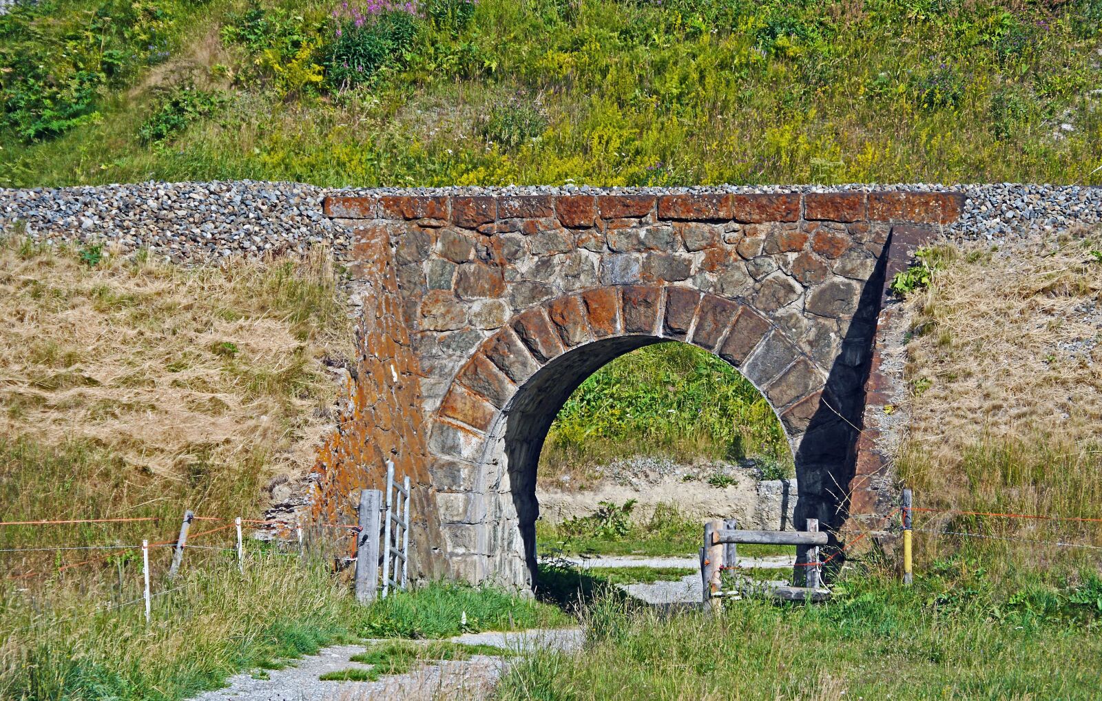 Panasonic Lumix DMC-GH3 sample photo. Small stone bridge, railway photography